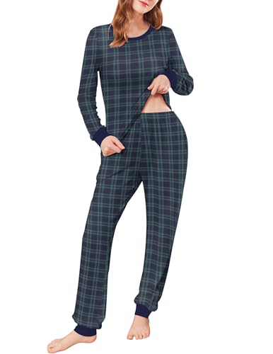 Navy+green Plaid