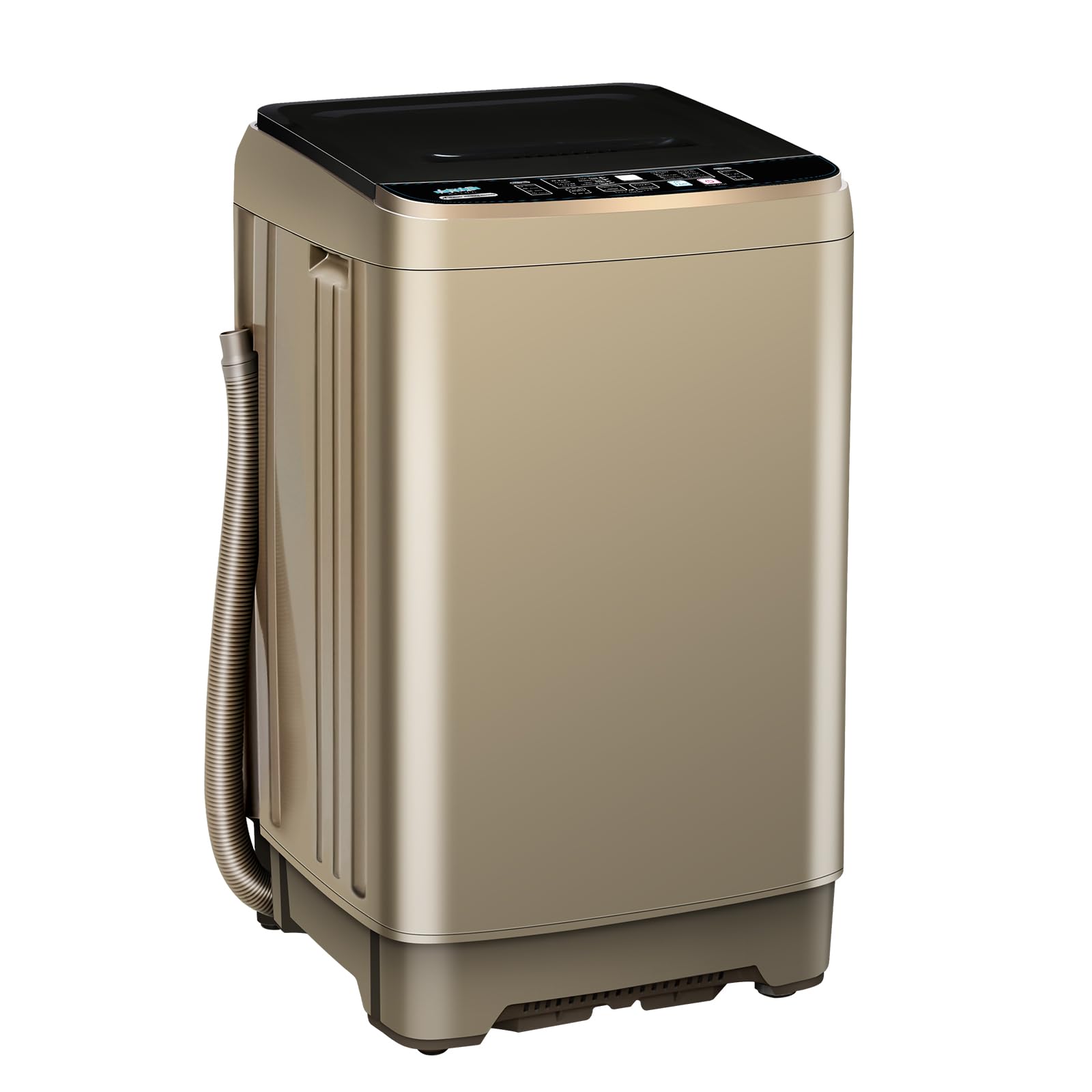 AYCLIF 17.7 lbs Full Automatic Washing Machine with Drain Pump - 10 Wash Programs & 8 Water Levels - Compact Apartment Washer for Dorm, RV, Small Spaces (21