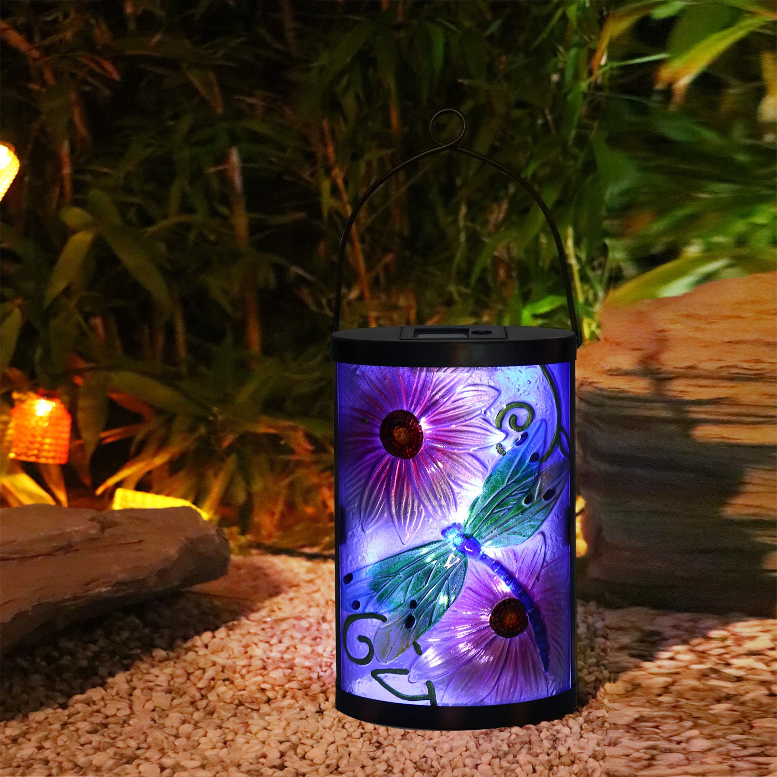 Solar Powered Dragonfly Lights - Waterproof Outdoor Hanging Lanterns for Garden, Yard, Tree & Desk Decor | Solar LED Lighting for Patio, Pathway & Landscape Decoration