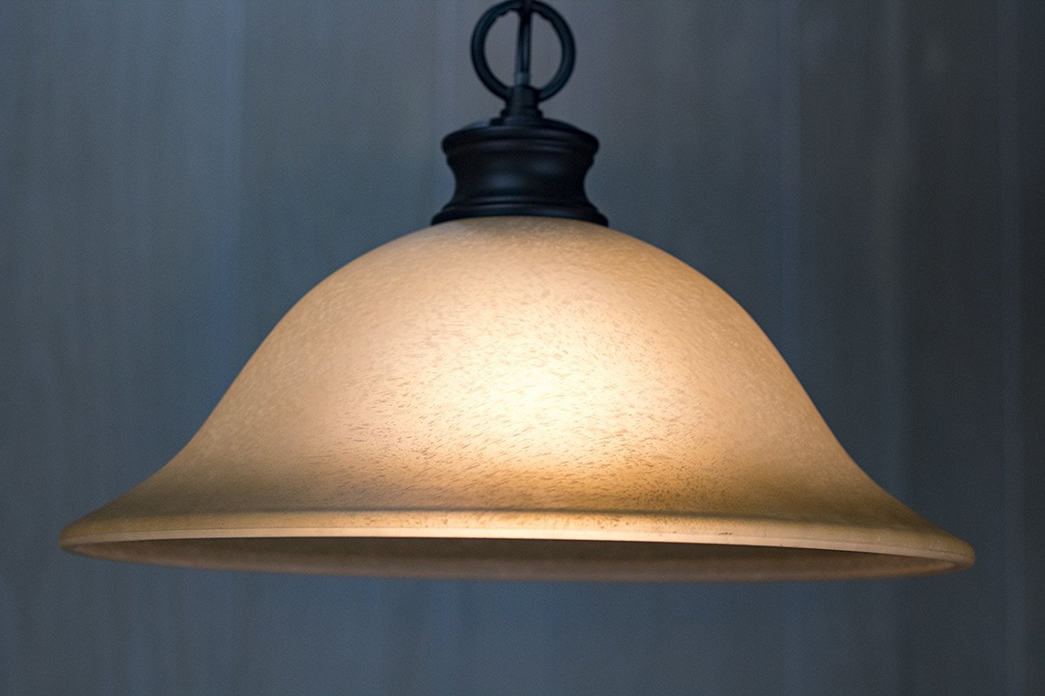 Dolan Designs Plug-in Hanging Swag Pendant Lamp - Oil Rubbed Bronze Finish with Amber Glass Shade & Rocker Switch (Model SO101-272) - Perfect for Dining Room, Kitchen Island, or Bedroom Lighting