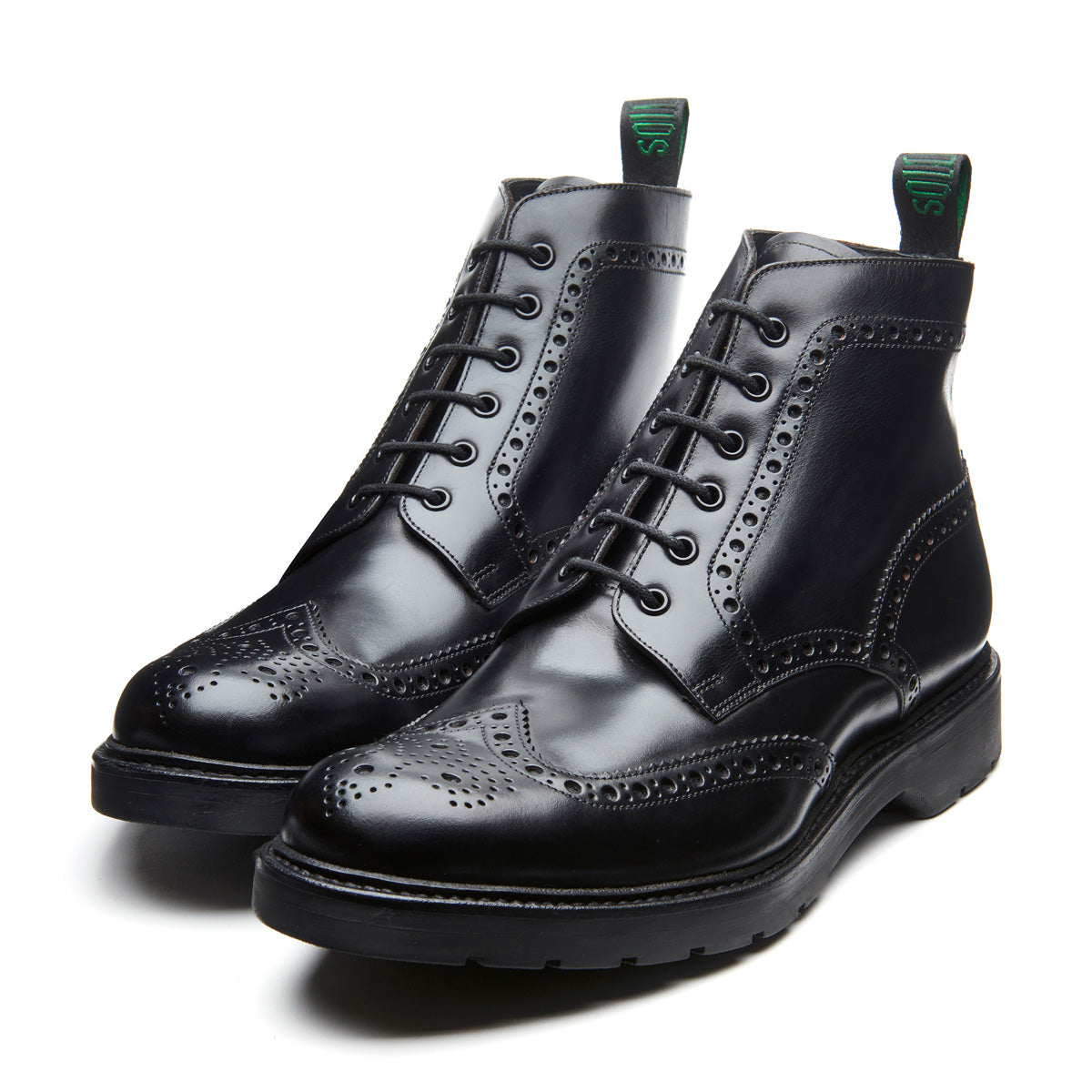 Premium Black Calf Leather 6-Eye Derby Brogue Boots for Men - Classic Dress & Casual Wear for Office, Weddings & Formal Events