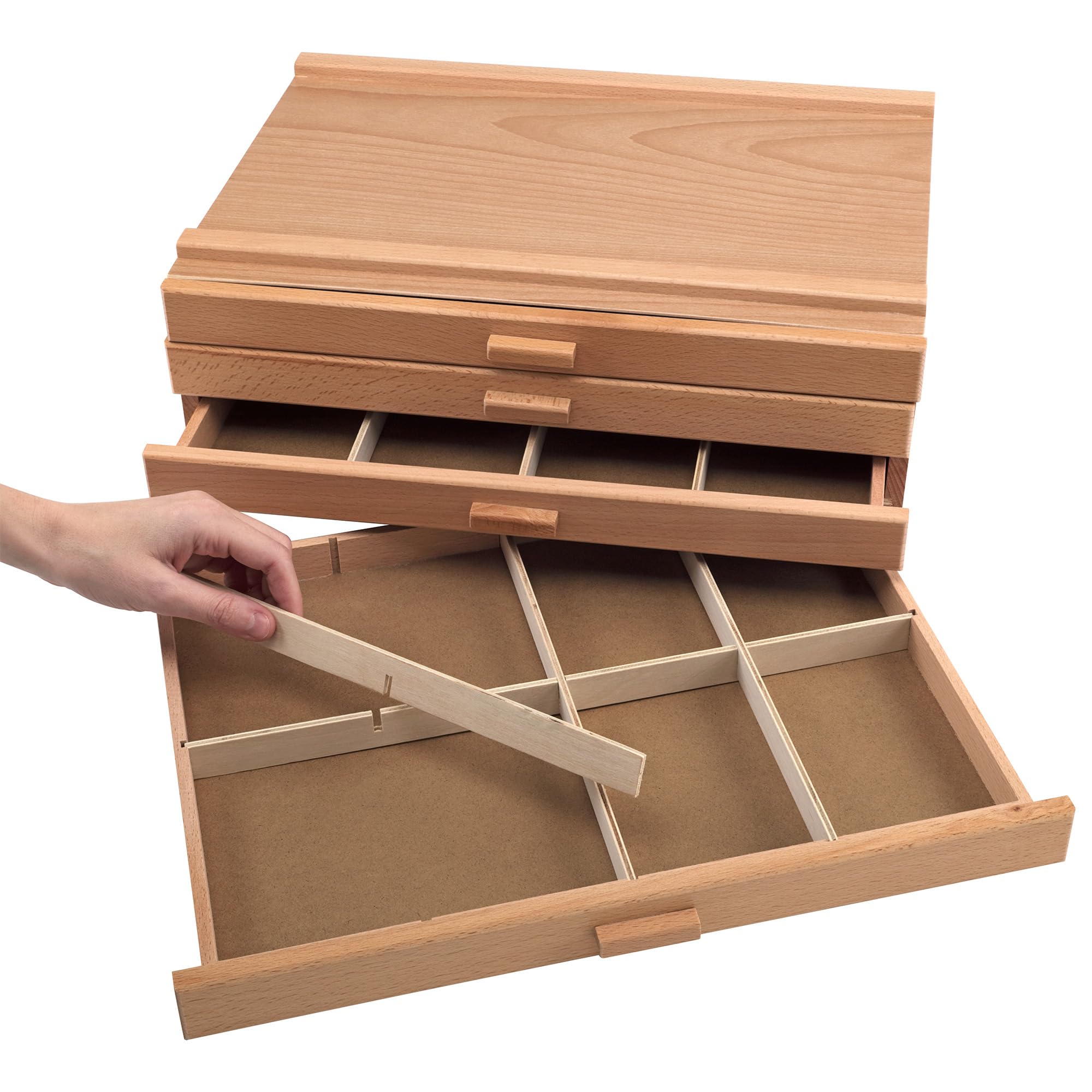 HG Art Concepts Artists Storage Chest - Premium 4-Drawer Studio Organizer for Paint Tubes, Brushes, Pencils & Markers | Perfect for Artists, Crafters & DIY Enthusiasts | Home & Studio Art Supply Organization