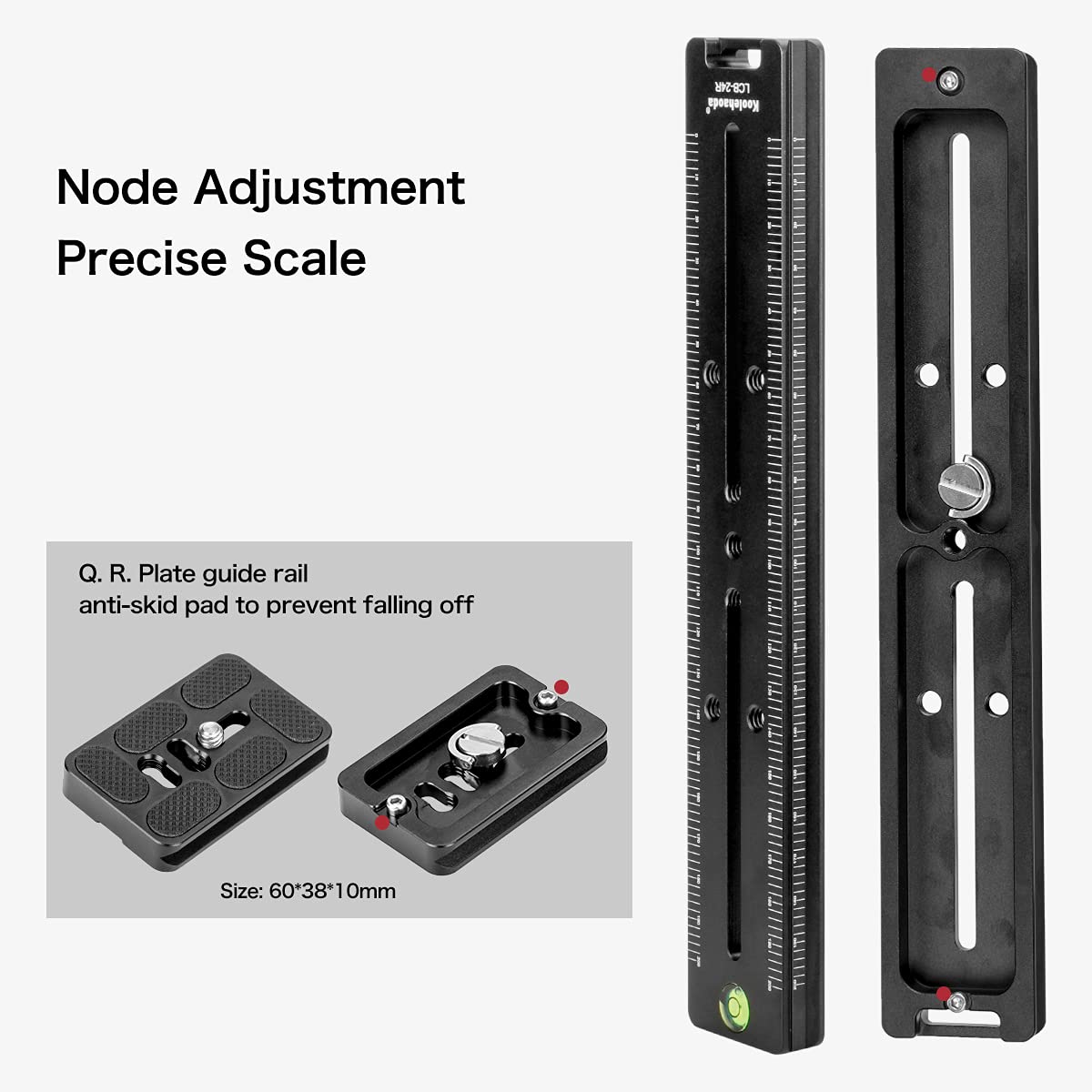 Koolehaoda 240mm Quick Release Plate Clamp Adapter Rail Nodal Slide Bracket - Arca Swiss Compatible for DSLR Camera Tripod Ballhead | Perfect for Panoramic Photography, Time-Lapse & Vlogging