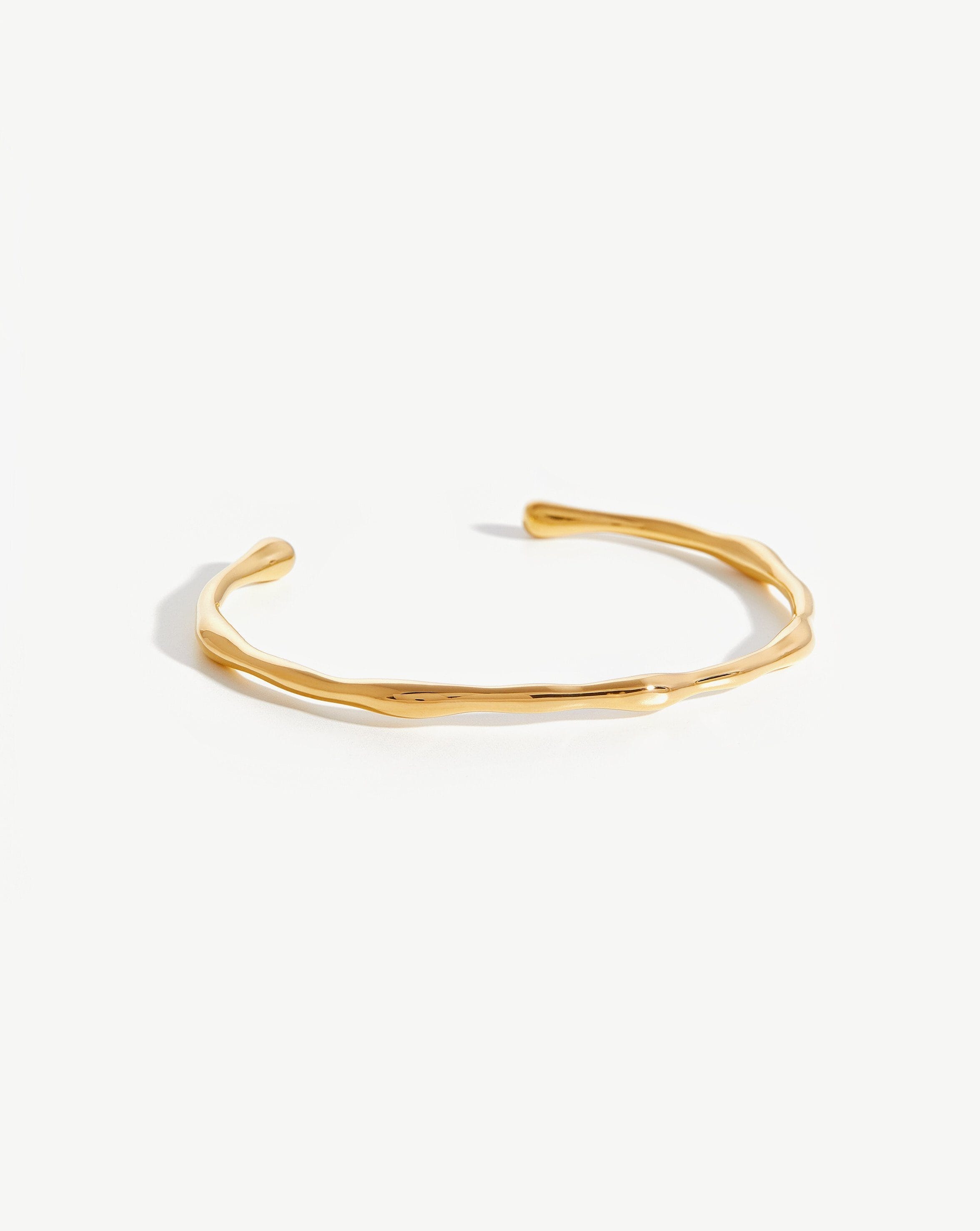 18k Gold Plated Magma Cuff Bracelet for Women - Elegant Statement Jewelry for Parties, Weddings & Special Occasions