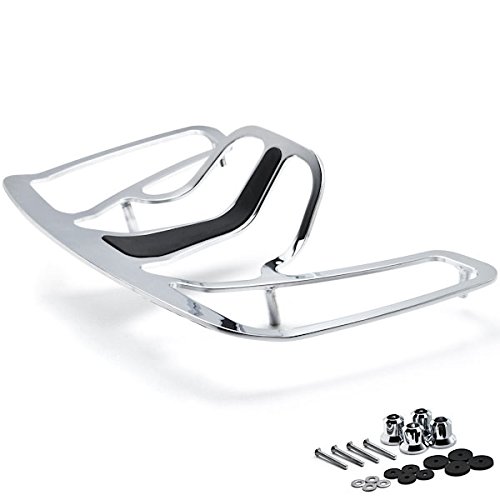 Krator Chrome Luggage Rack for Honda Goldwing GL1800 (2001-2016) - Heavy Duty Motorcycle Rail Rack for Touring & Storage - Perfect for Long Rides & Travel Accessories