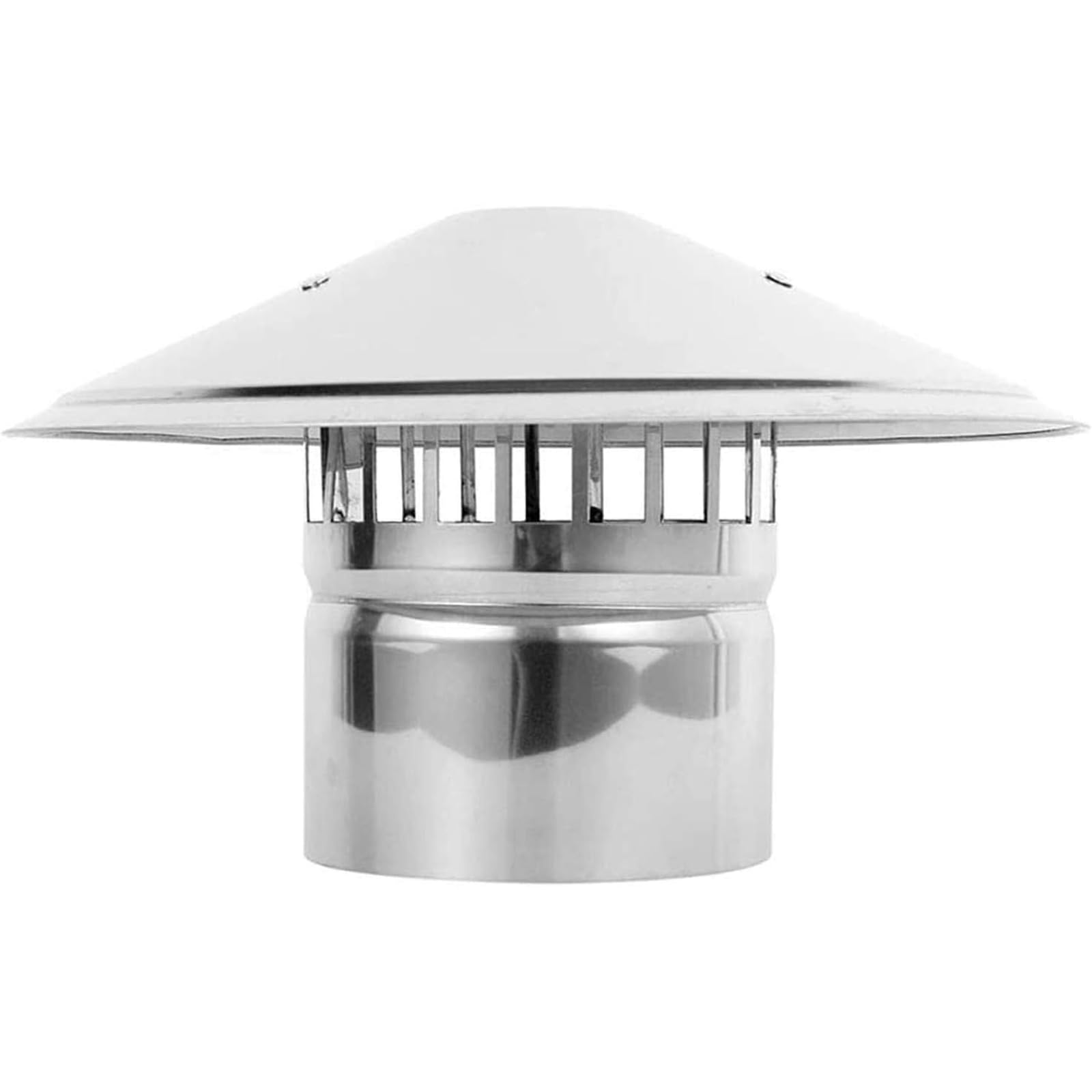 Stainless Steel Chimney Cap - Weatherproof Roof Vent Cover for Range Hood & Exhaust Pipe - Durable Mushroom Ventilation Cap for Smoke & Gas Venting - Perfect for Kitchen, Fireplace & Outdoor Use