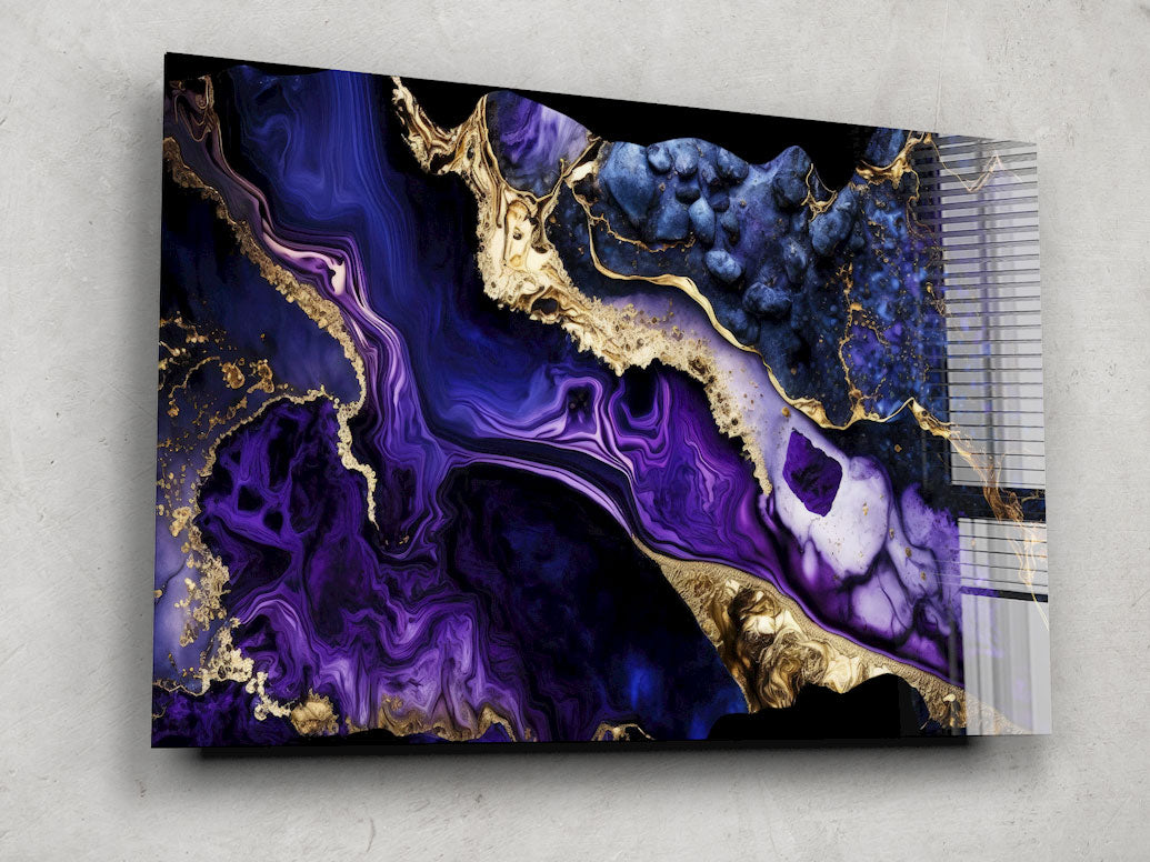 Elegant Violet Marble Design Home Decor - Perfect for Living Room, Bedroom & Office Accents