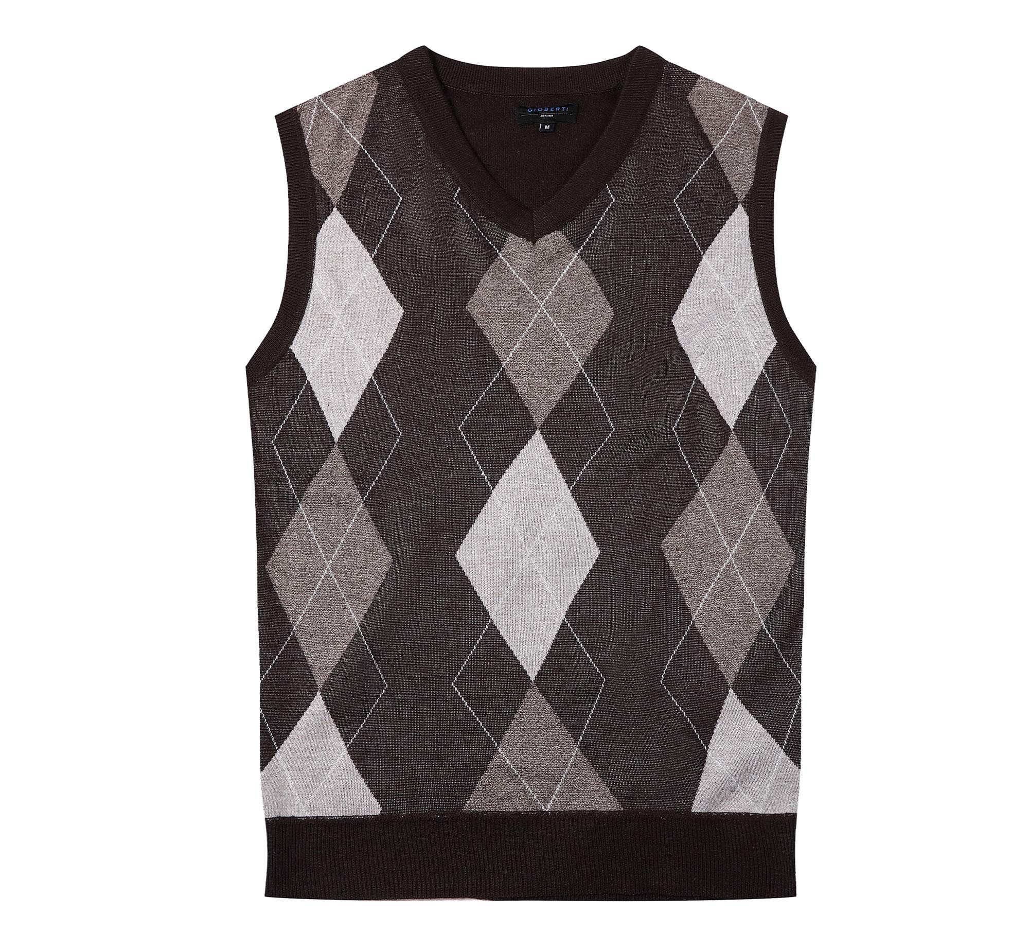 Gioberti Men's Super Soft Diamond Knit Sleeveless Vest - Lightweight Summer Layering Piece for Casual Outfits & Office Wear