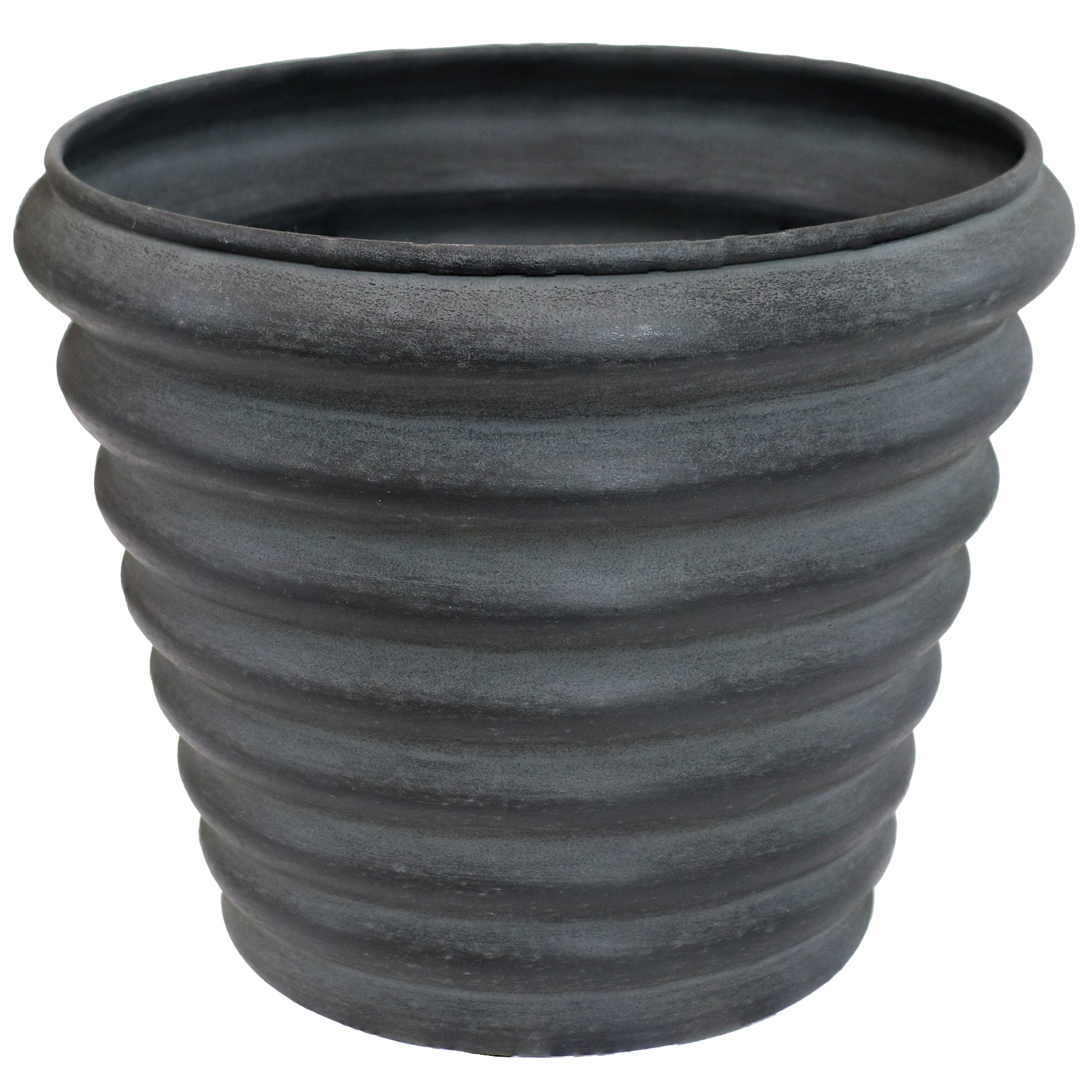 Sunnydaze Molly 12.5 Inch Metal Outdoor Planters - Rust-Resistant Garden Pots for Patio, Deck & Balcony Decor - Perfect for Flowers, Succulents & Herbs