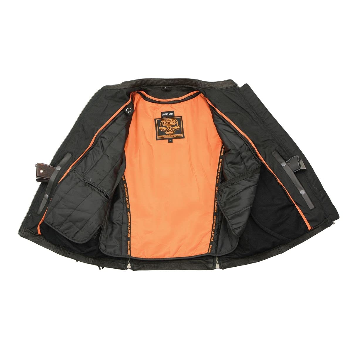 Milwaukee Leather MLL2565 Women's Black Fringed Lightweight Leather Racer Motorcycle Jacket - Stylish & Comfortable for Riding & Casual Wear