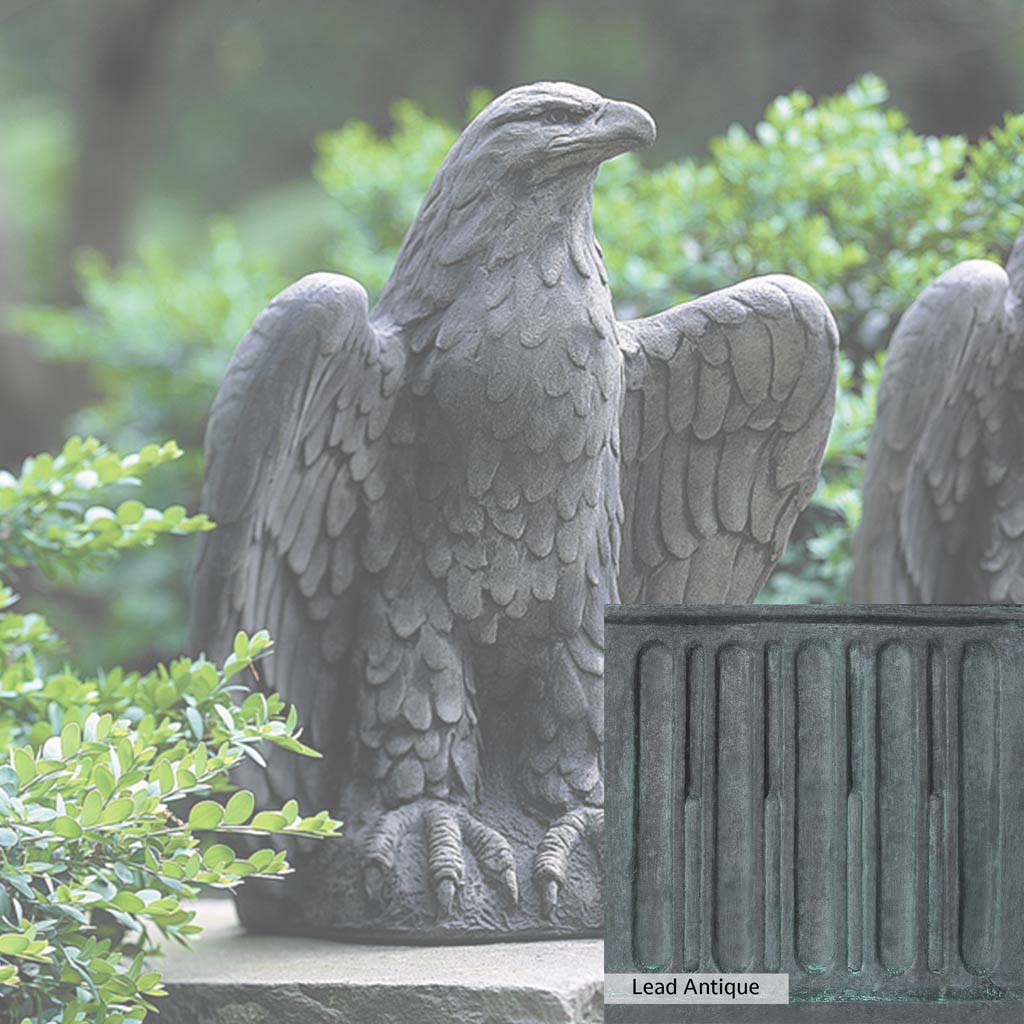 Campania International Eagle Looking Left Statue - Bronze Eagle Sculpture for Home & Office Decor - Perfect for Garden, Patio, or Indoor Display