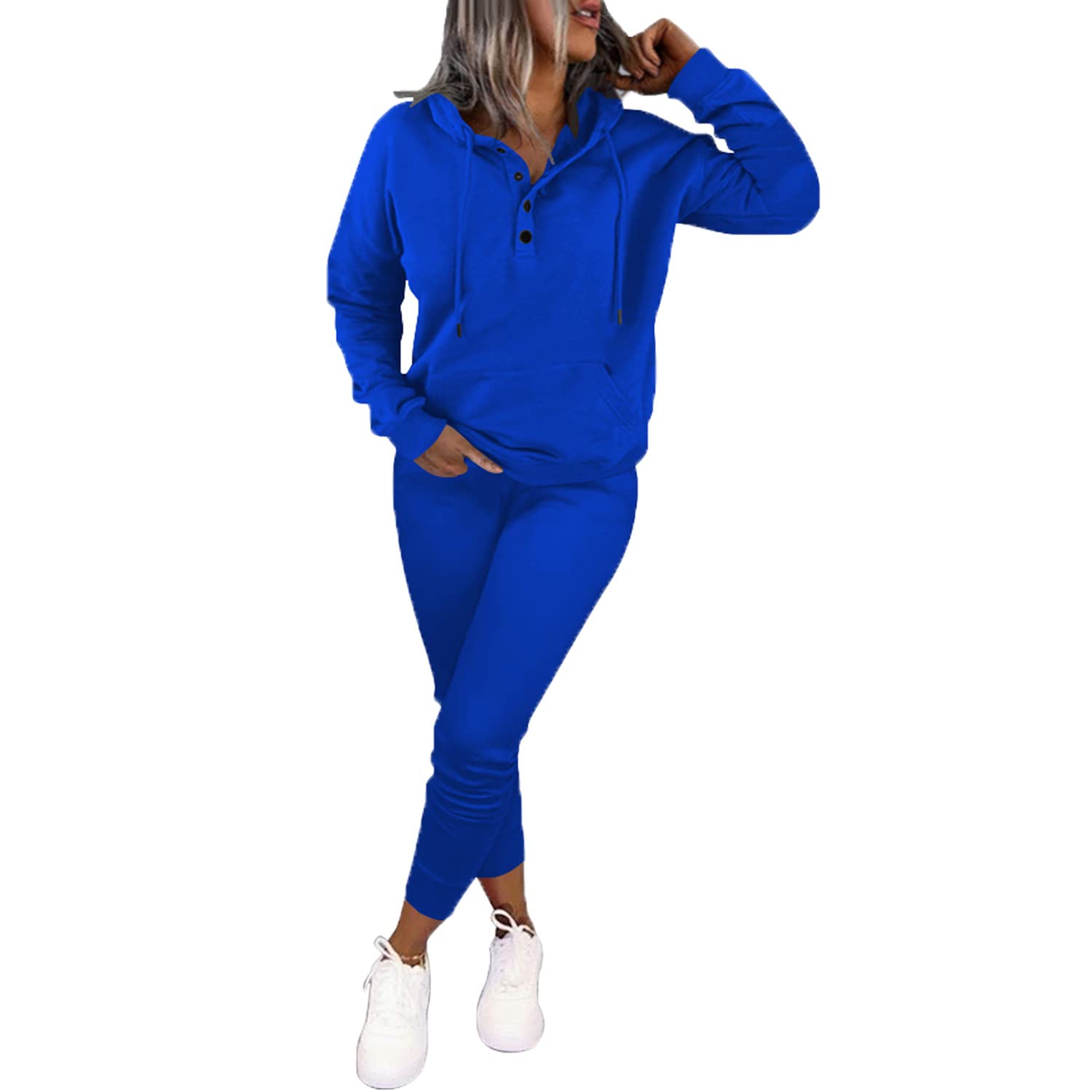 Women's 2-Piece Lounge Outfit Set - Soft Comfortable Pajama Pants & Top for Relaxing at Home, Yoga, and Sleepwear