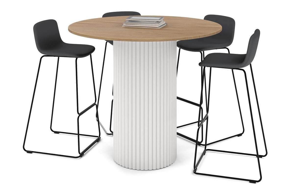 Baobab Circular Base Counter Round Table - 47.2 Inch Dining Table for Kitchen, Bar, Cafe & Restaurant - Modern Round Counter Height Table with Sturdy Metal Base