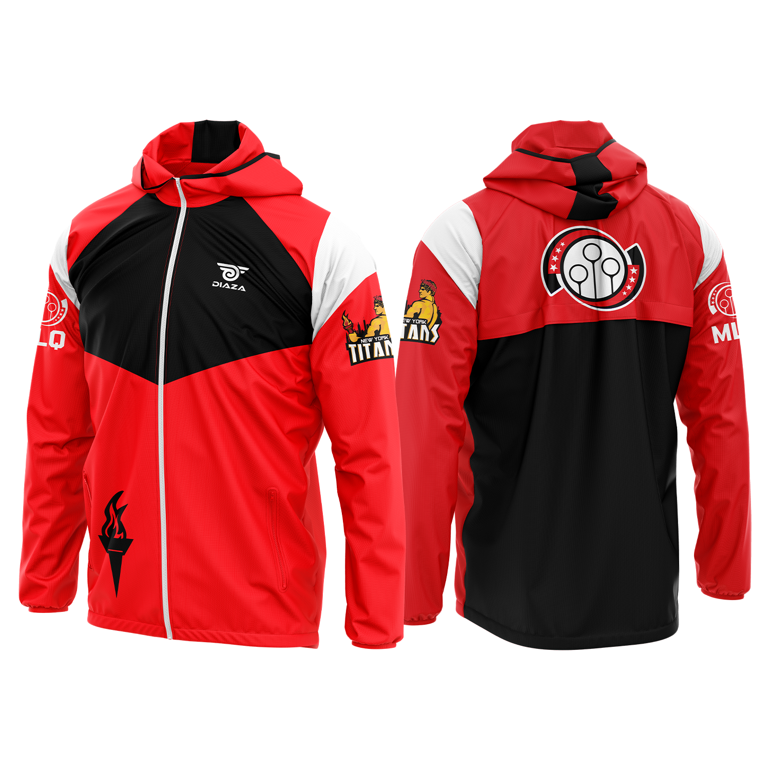 New York Titans Wind Runner Jacket - Lightweight Waterproof Running Jacket for Men & Women - Perfect for Outdoor Jogging, Hiking & Sports Activities