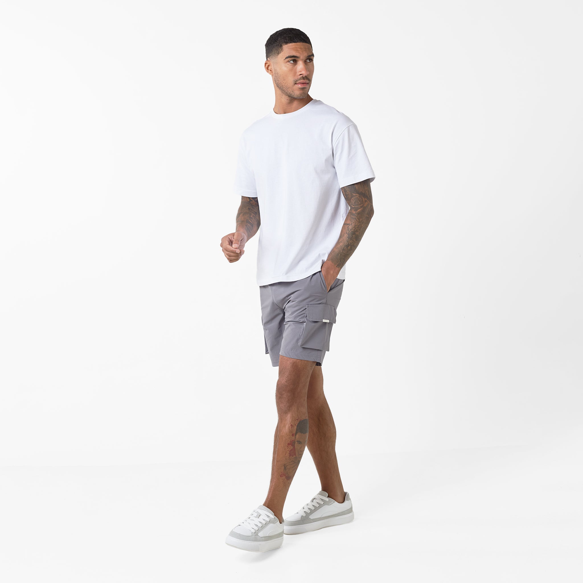 Premium Tech Cargo Shorts for Men - Comfortable & Durable Workout & Travel Pants with Multiple Pockets | Charcoal Grey | Perfect for Gym, Hiking, Outdoor Adventures & Casual Wear