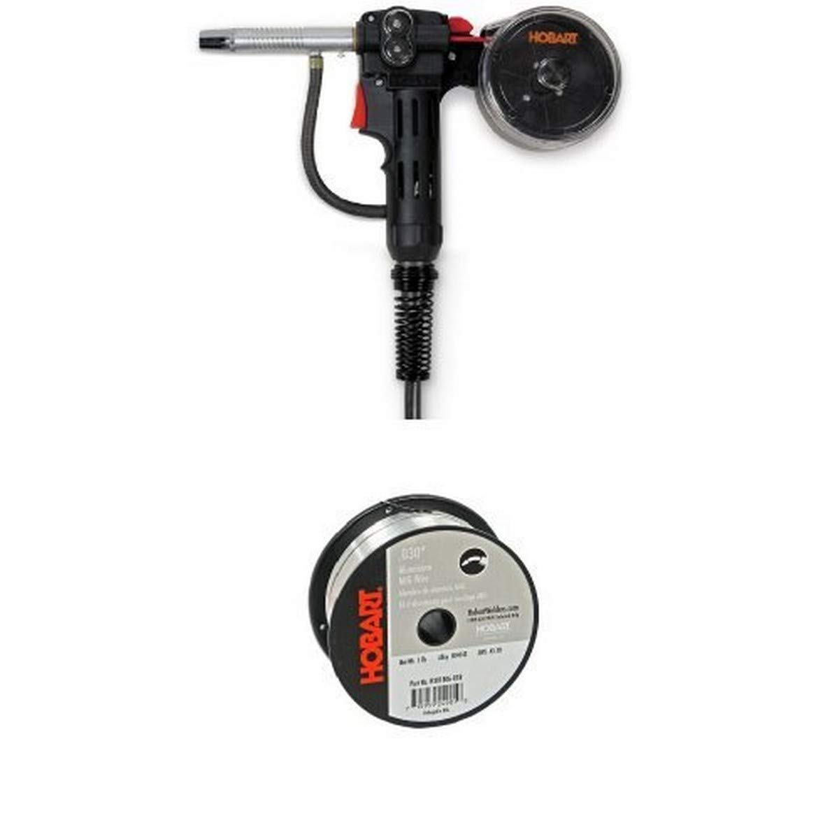 Hobart SpoolRunner 100 Spool Gun with Welding Wire - MIG Welding Kit for Aluminum & Steel - Perfect for Automotive Repair, Metal Fabrication & DIY Projects