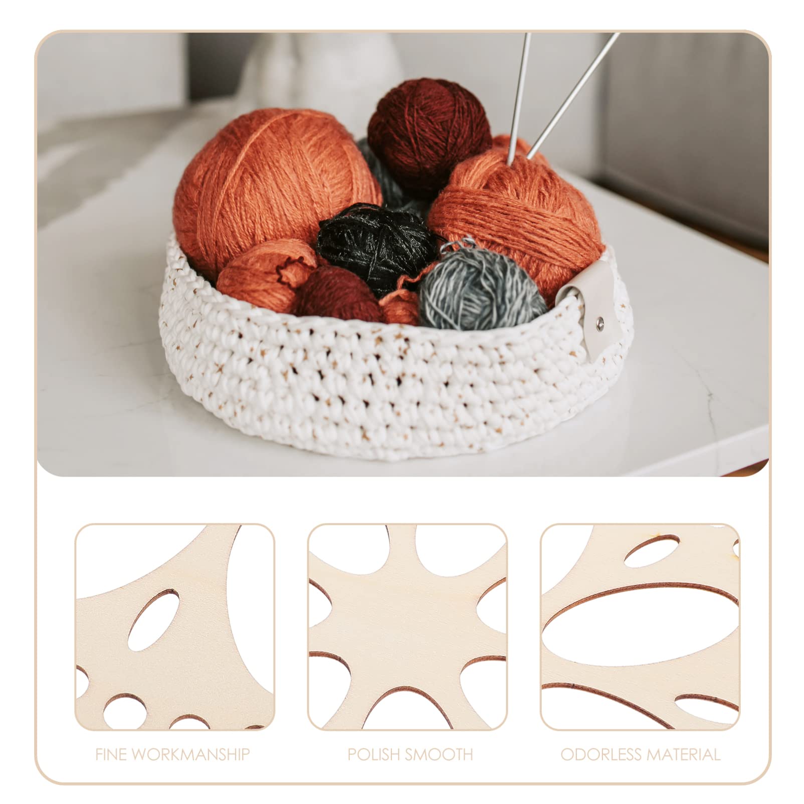 2pcs Handmade Wooden Bag Base Shaper - DIY Crochet Bag Bottom Support Pad for Handbags, Tote Bags & Purses - Perfect for Crafting, Knitting Projects & Gift Making