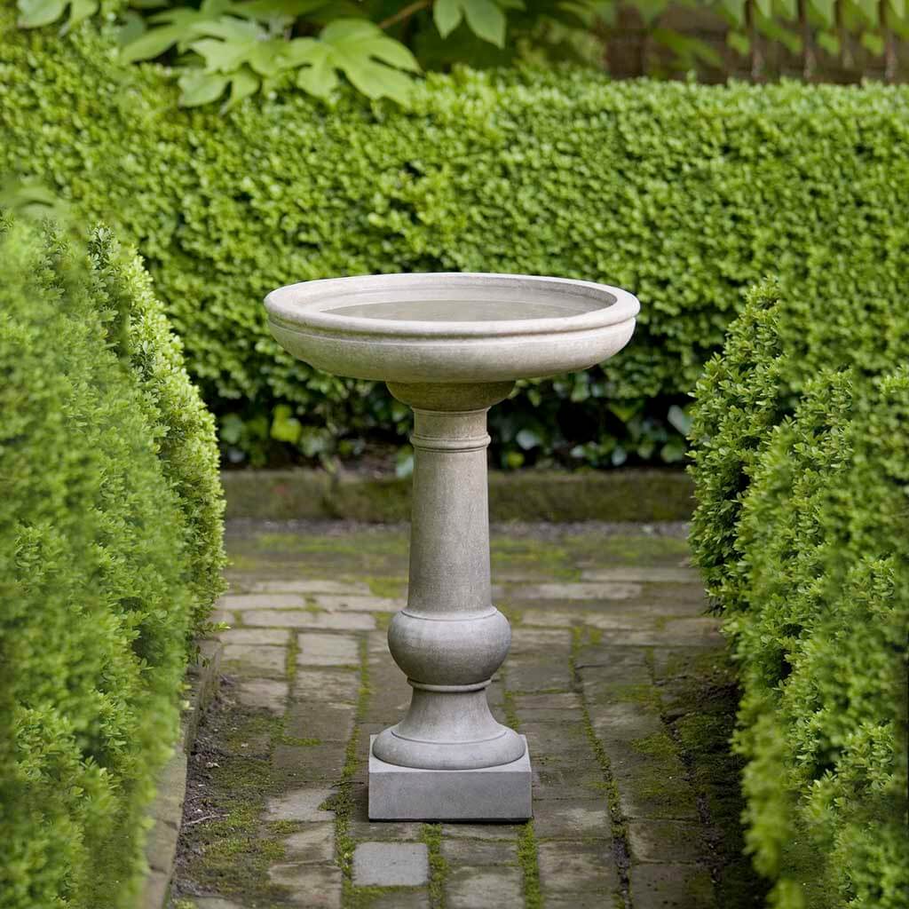 Campania International Williamsburg Tea Table Birdbath - Elegant Garden Decor for Outdoor Tea Parties & Bird Watching