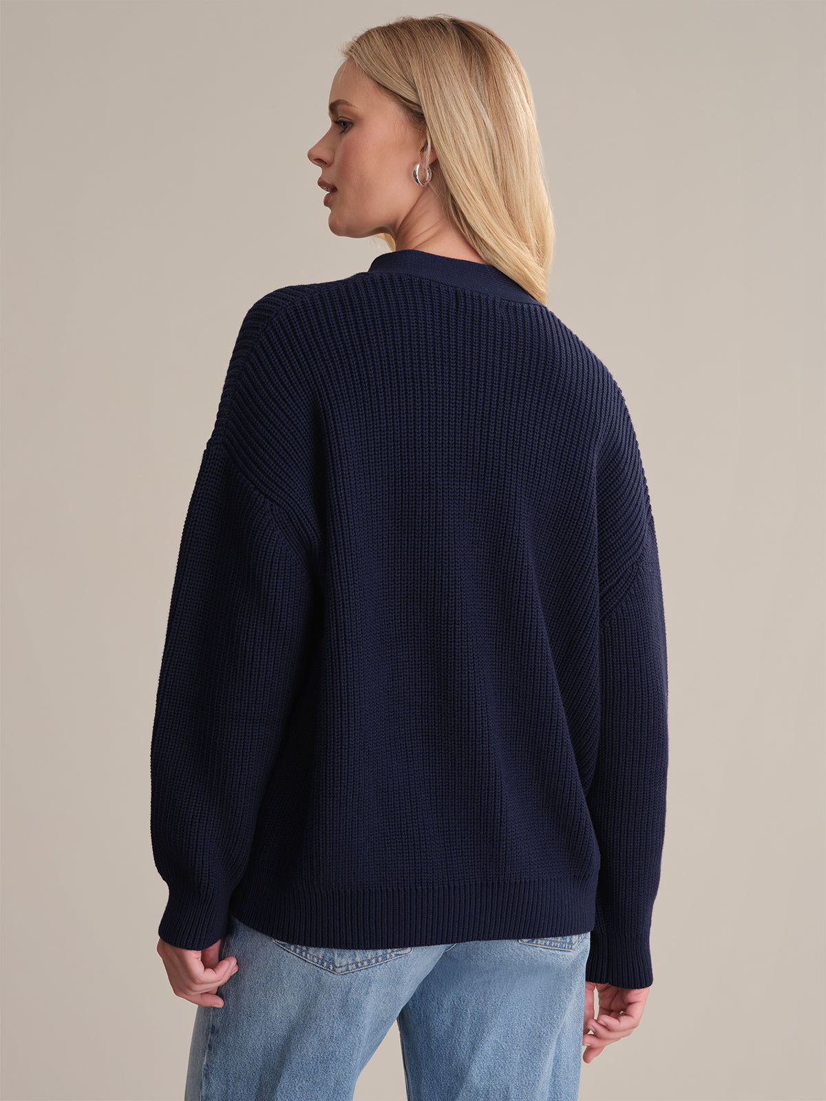 Emilia: Soft Cotton Cocoon Cardigan for Women | Cozy Oversized Sweater | Perfect for Lounge, Office & Fall Layering