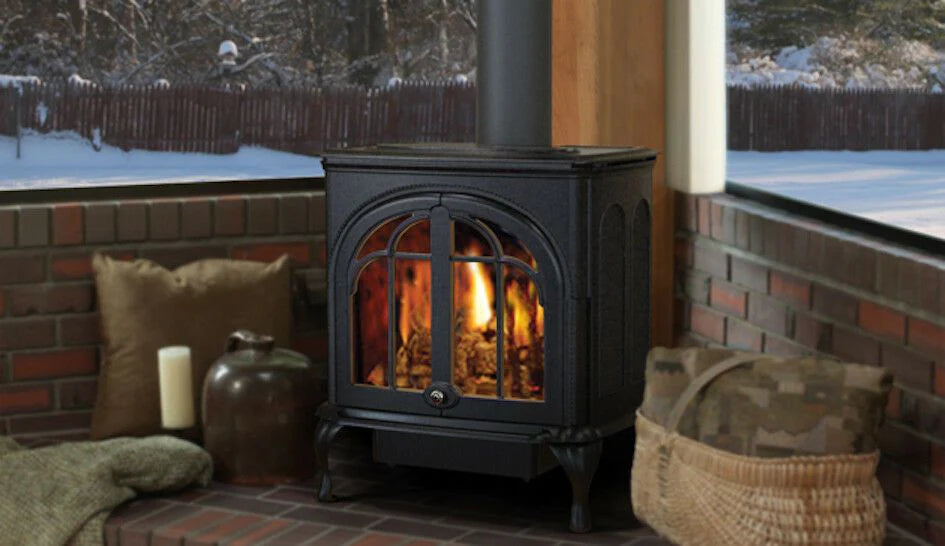 Iron Strike Serefina 38k BTU Cast Iron Direct Vent Gas Stove - Perfect for Home Heating & Cozy Winter Nights