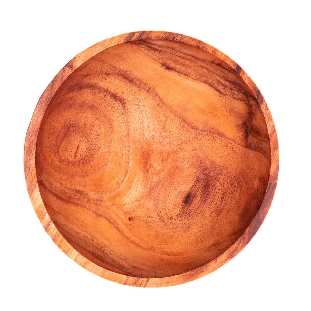 Handcrafted Acacia Wood Serving Bowl - 8.7 Inch Natural Wooden Bowl for Fruits, Salads, Snacks & Desserts | Eco-Friendly Sustainable Tableware | Perfect for Dinner Parties, Picnics & Kitchen Gifts