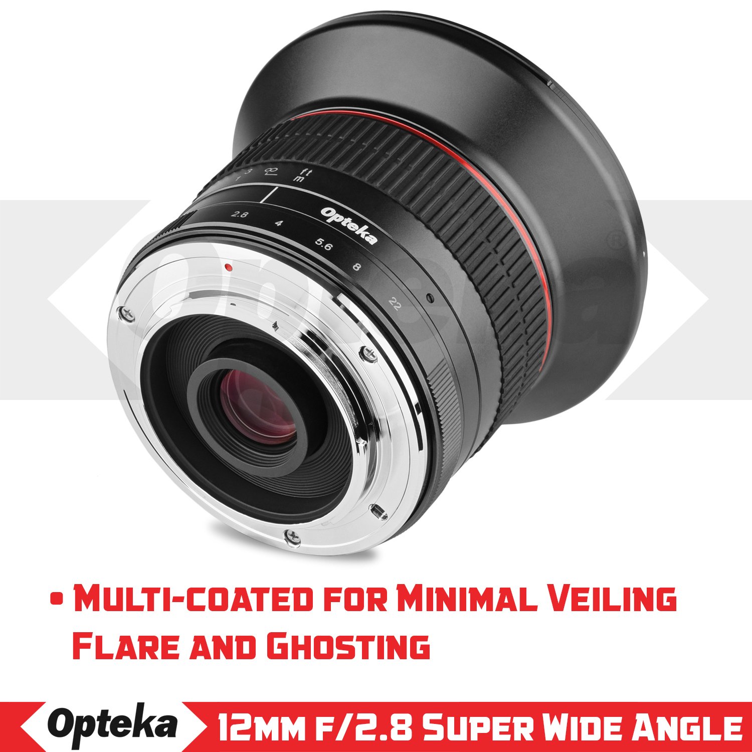 Opteka 12mm f/2.8 HD MC Manual Focus Wide Angle Lens for Sony E Mount APS-C Cameras - Perfect for Landscape, Architecture & Low Light Photography