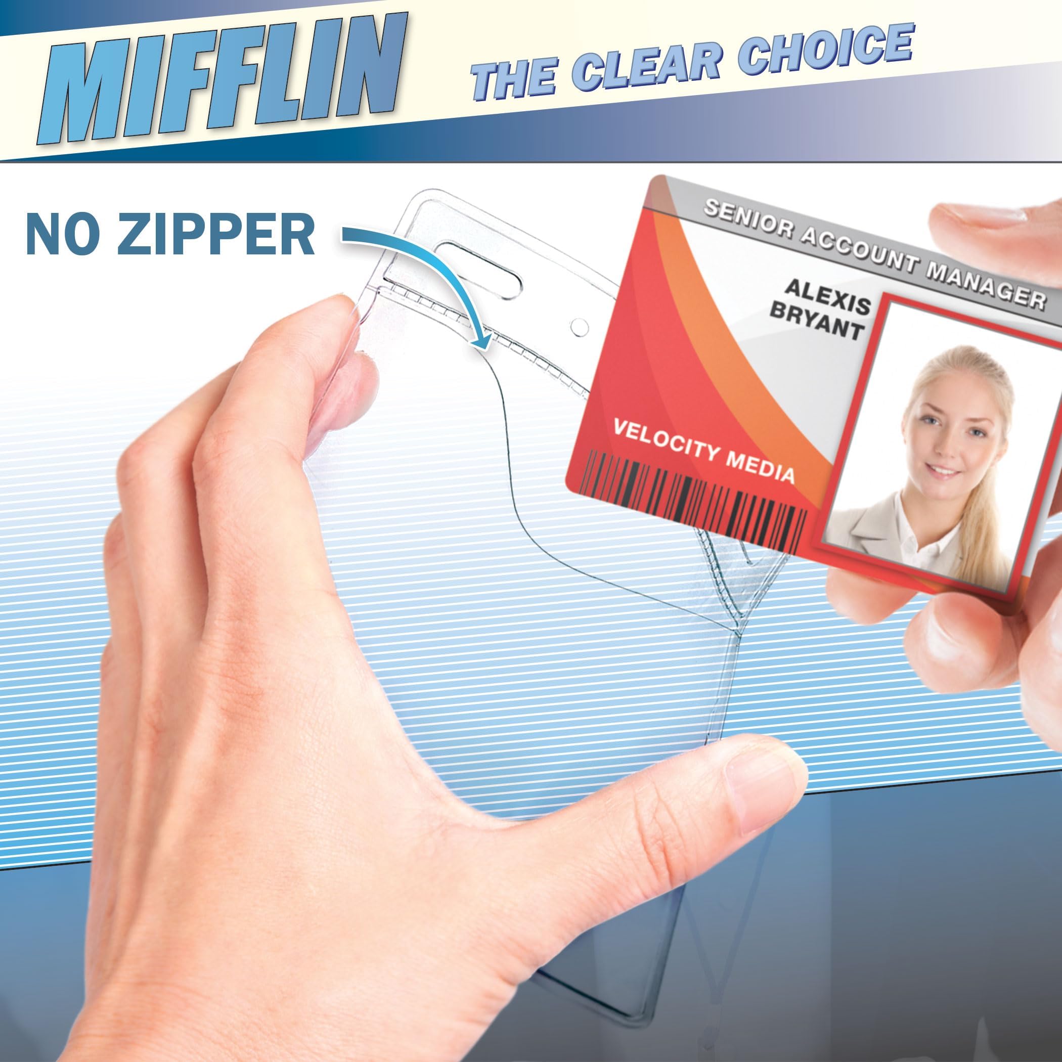 Premium Clear Card Protectors (4x3 Inch, Bulk 1000 Pack) - Quick Load Horizontal No-Zipper Name Badge Holders for Events, Conferences & Employee IDs | Durable Plastic ID Card Sleeves for Business, School & Security Use