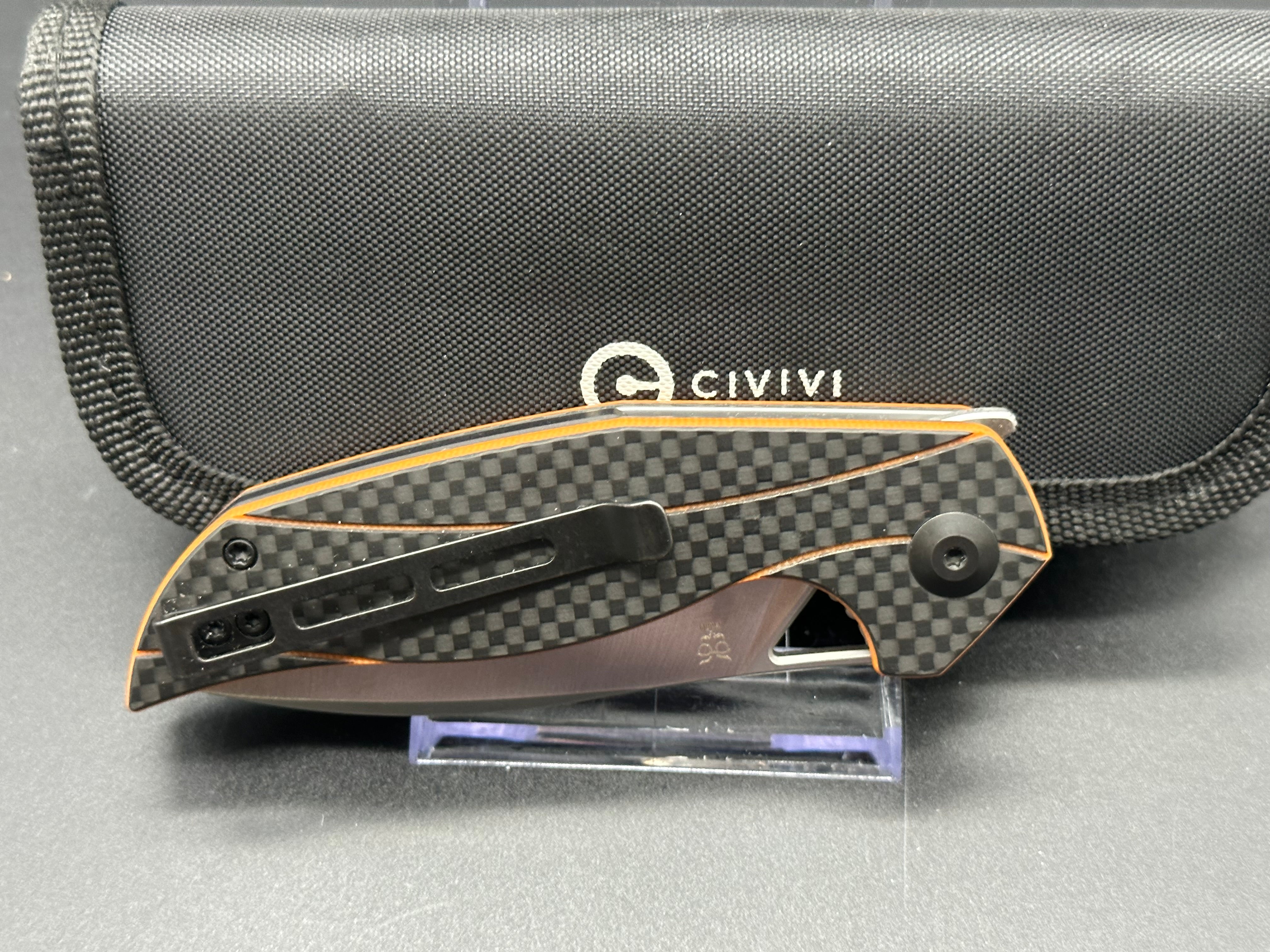Civivi Anthropos Folding Pocket Knife - EDC Tactical Knife with D2 Steel Blade & G10 Handle for Outdoor, Camping, Hiking & Survival Gear