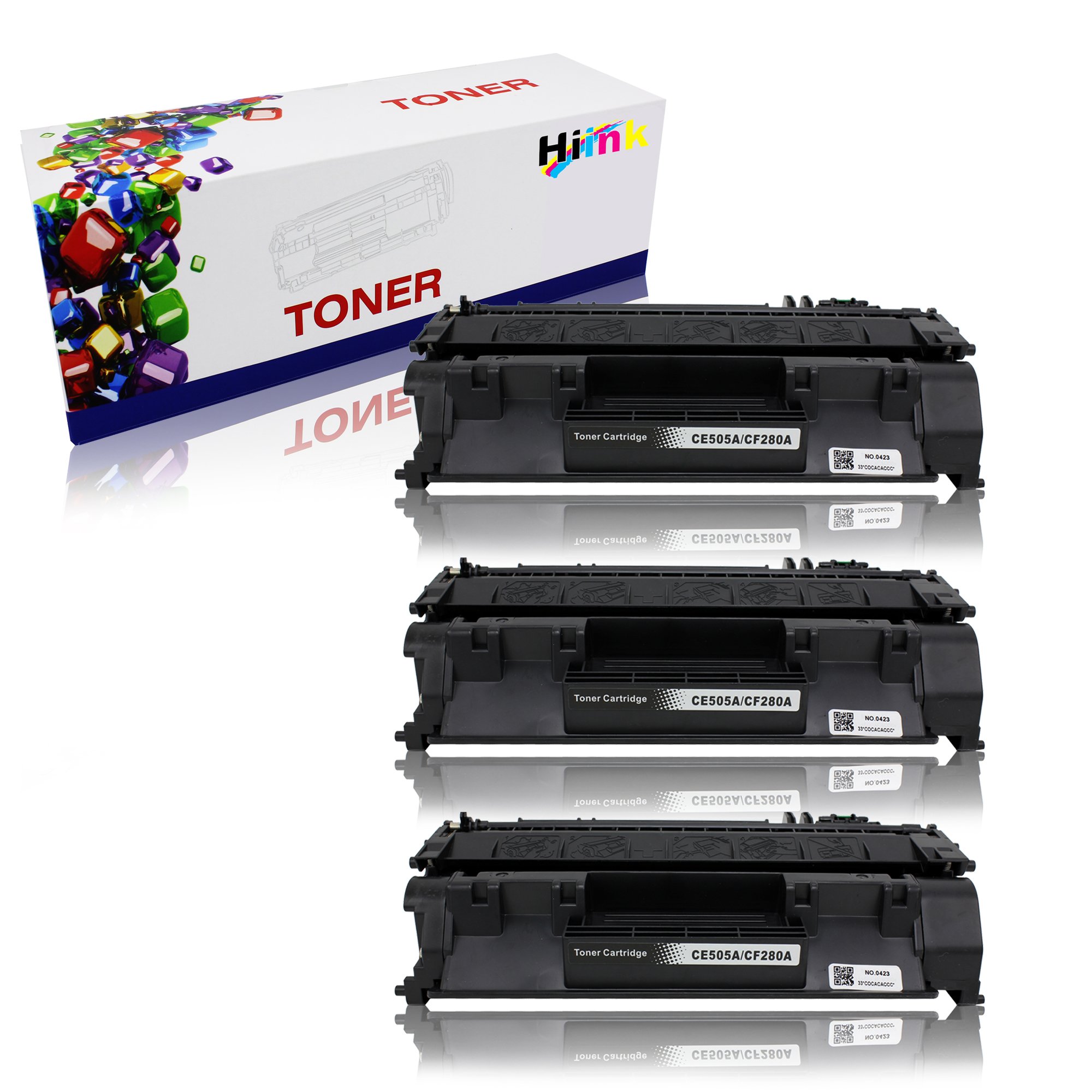 HIINK Compatible Toner Cartridge Replacement for HP 05A CE505A - Works with HP LaserJet P2035/P2035n/P2050/P2055/P2055d/P2055dn/P2055x Series (Black, 3-Pack) - Perfect for Office Printing & High Volume Documents