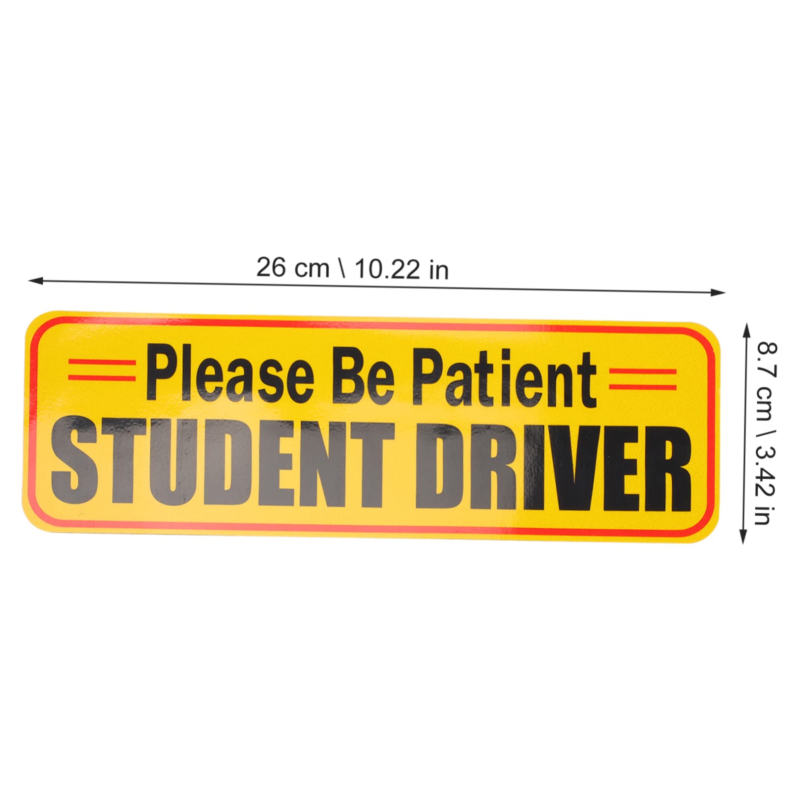 5-Pack Magnetic Reflective Car Stickers for New Student Drivers - Highly Visible Warning Signs with Strong Magnet for Bumper - Perfect for Night Driving Safety & New Driver Identification