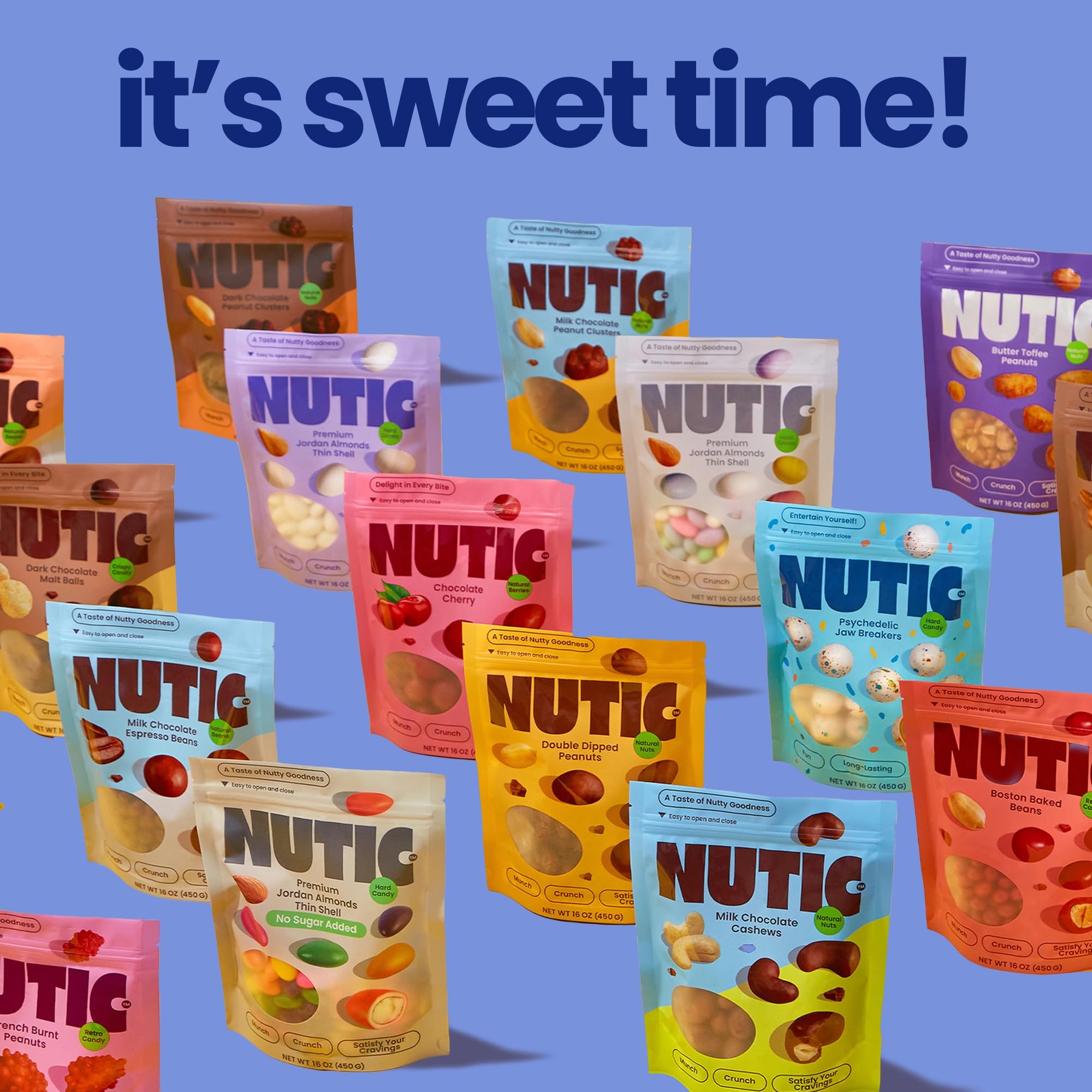 Premium Nutic Milk Chocolate Covered Blueberries 1Lb - Gourmet Dried Blueberry Chocolate Candy, USA Made - Perfect for Holiday Gifts, Party Favors, Dessert Toppings & Healthy Snacks (Pack of 1)