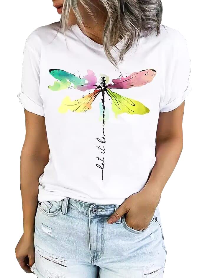Women's Summer Beach T-Shirt - Cute Palm Tree Graphic Loose Fit Short Sleeve Casual Top | Perfect for Vacation, Pool Party & Tropical Outfits