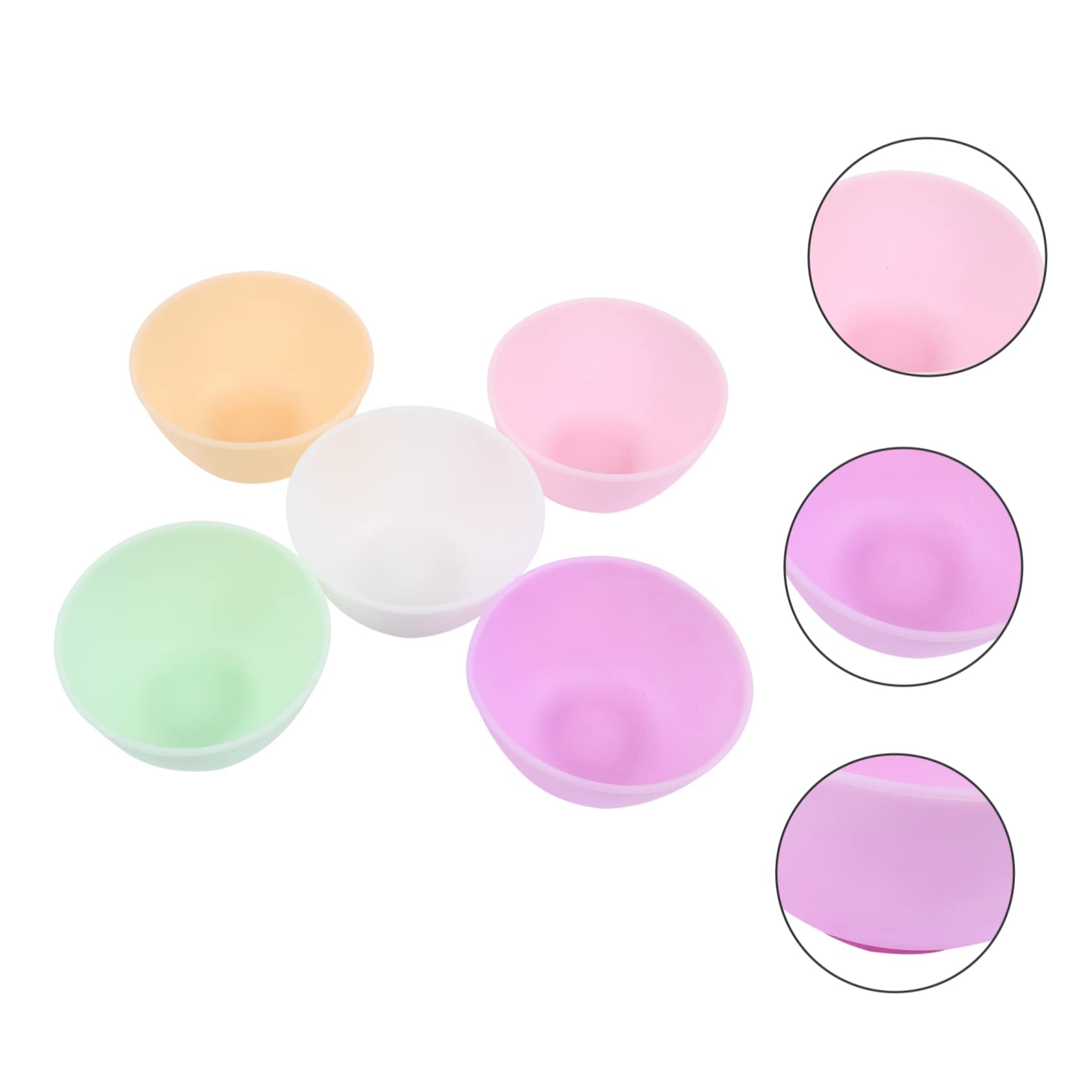 5pcs Silicone Mask Mixing Bowls - Reusable DIY Facial Mask & Skin Care Tool for Spa, Makeup, Sushi Dipping - Perfect for Home Beauty Routine & Professional Salon Use