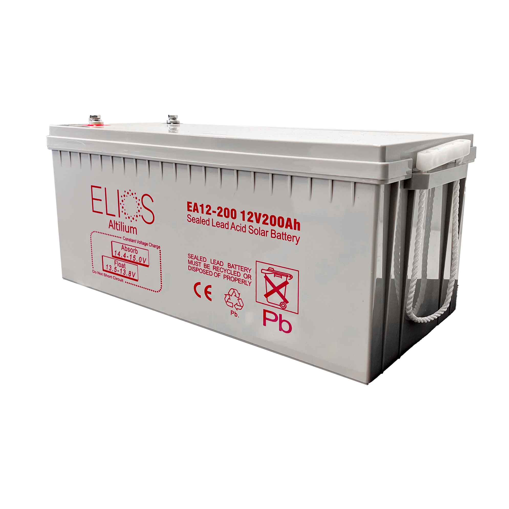 Elios Altilium EA12 200 Sealed Rechargeable AGM Lead Acid Battery 12V 200Ah - Perfect for Solar Power Systems, RV, Marine, and Off-Grid Applications