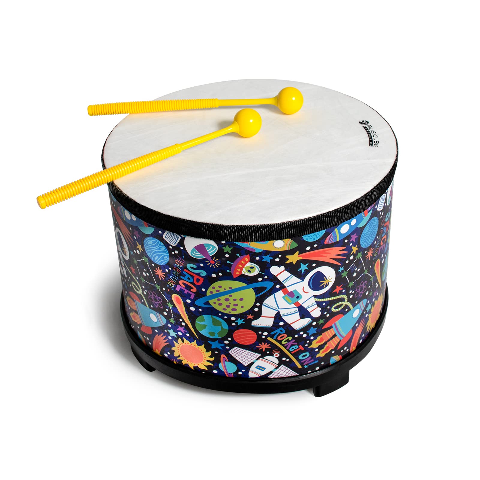 **MUSICUBE 10-Inch Kids Drum Set with 2 Drum Sticks - Educational Musical Toy for Toddlers & Children Ages 3+ - Sensory Percussion Instrument for Boys & Girls - Perfect for Playtime, Early Learning & Music Exploration**