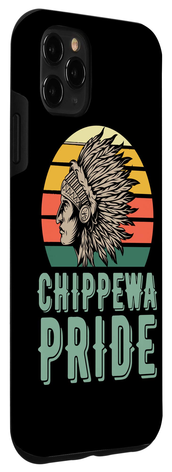 iPhone 11 Pro Max Case - Chippewa Pride Tribal Headdress Design - Indigenous Peoples Day Gift - Perfect for Cultural Celebrations & Daily Protection