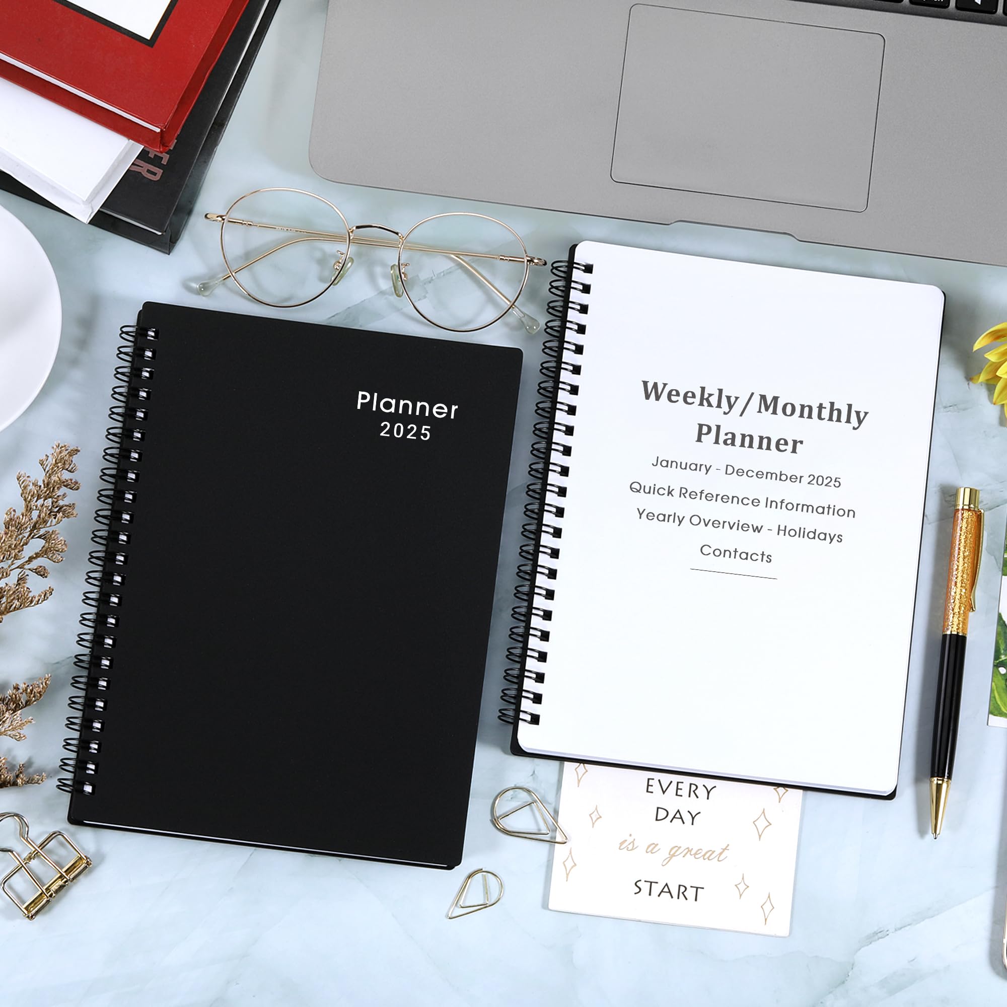 2025 Weekly & Monthly Planner - January to December 2025, 6.25