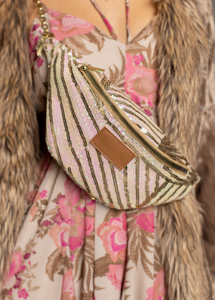 Savannah Bag in Pink Sequin - Stylish Glitter Clutch for Women | Perfect for Parties, Weddings & Evening Events