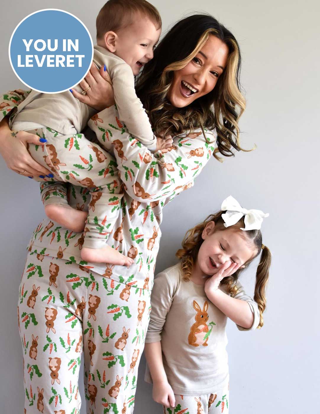 Women's Soft & Comfortable Loose Fit Rabbit Print Pajama Set - Cozy Sleepwear for Lounge & Bedtime (Pink/Blue/Gray)