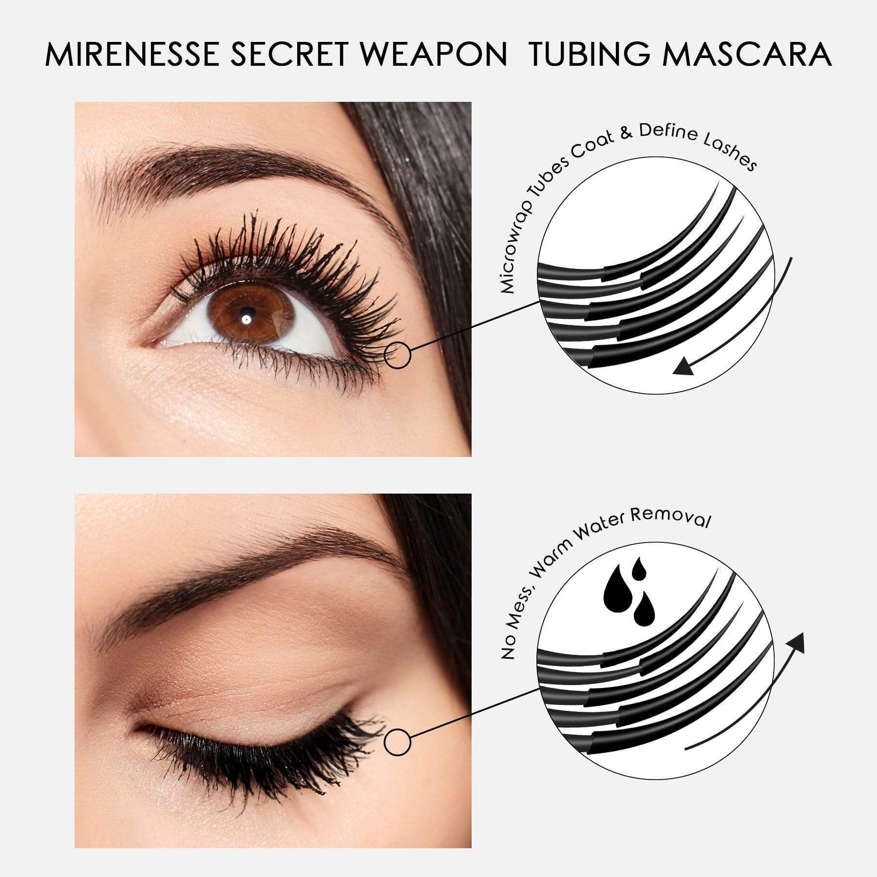24Hr Waterproof Lash Whip Mascara with Micro Brush - Black Volumizing & Lengthening Mascara for Dramatic Eye Look - Perfect for Daily Wear, Parties & Special Occasions