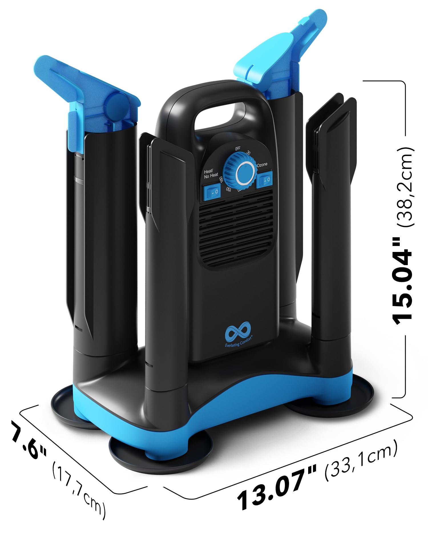 Everlasting Comfort Upgraded Boot Dryer - Fast 80-Minute Drying for Work Boots, Sneakers & Ski Gear | Electric Shoe Deodorizer with Heat Blower | Perfect for Drying Gloves, Helmets & Boxing Equipment After Sports & Outdoor Activities