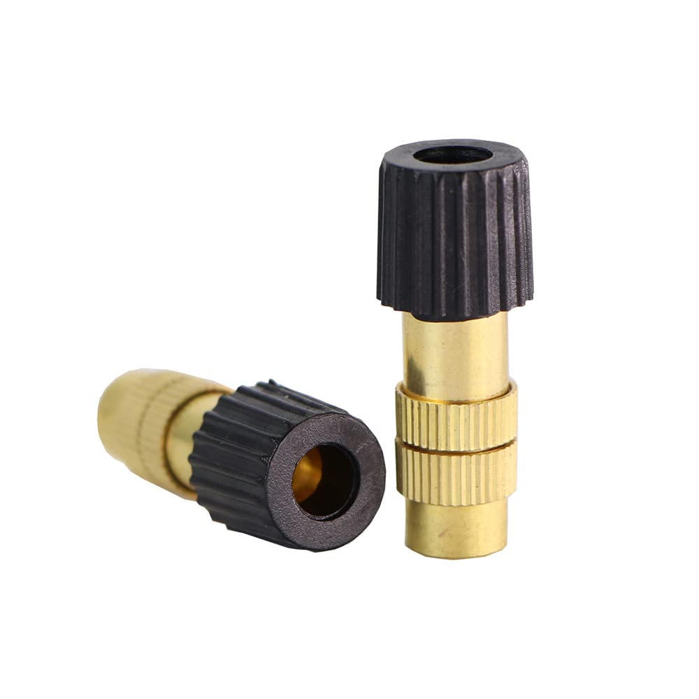 200PCS Adjustable Brass Mist Nozzle for Garden Irrigation - High Pressure Sprinkler Head with Quick Connect for Efficient Watering System | Perfect for Lawn, Greenhouse & Drip Irrigation