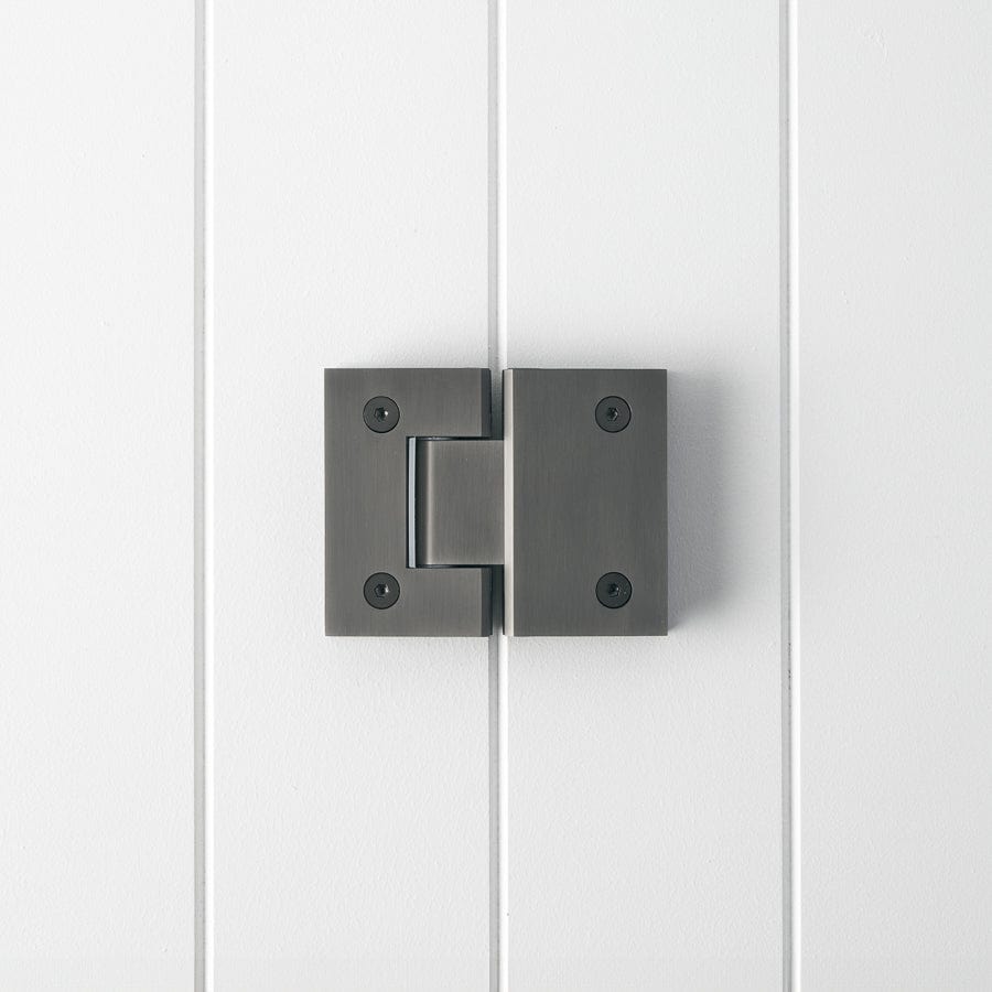 Premium Gunmetal Shower Hinge for Glass to Glass Installation - Perfect for Bathroom, Shower Door, and Frameless Glass Panel Applications