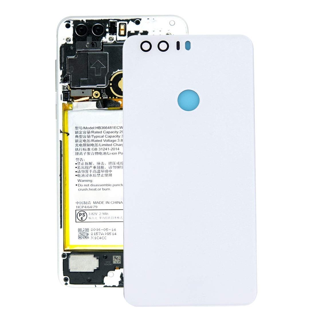 Original Huawei Honor 8 Battery Replacement - High Capacity 3000mAh Li-ion Battery with Back Cover - Perfect for Extended Gaming, Streaming & Daily Use