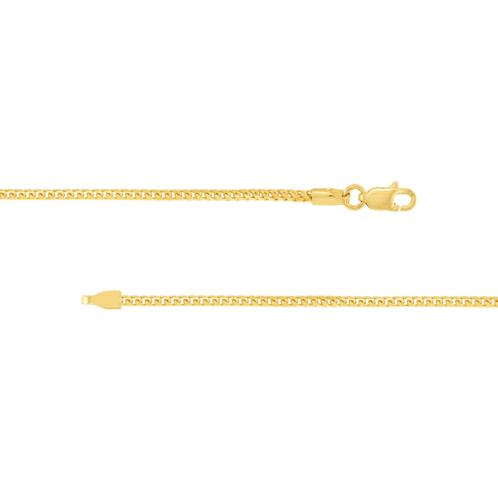 14K Gold 1.55mm Franco Chain Necklace for Women - Dainty & Elegant Layering Jewelry - Perfect for Everyday Wear, Gifts & Special Occasions