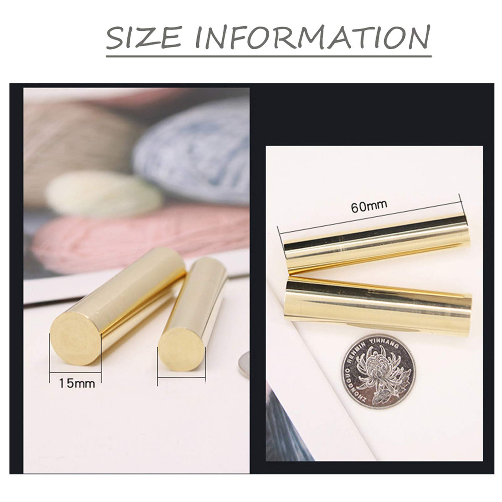 CRASPIRE 15mm Mini Brass Wax Seal Stamp (0.59 Inch) - Vintage Style Sealing Wax Stamps for Wedding Invitations, Christmas Cards, Thanksgiving Envelopes, Gift Wrapping & DIY Crafts - Perfect for Special Occasions & Handmade Stationery