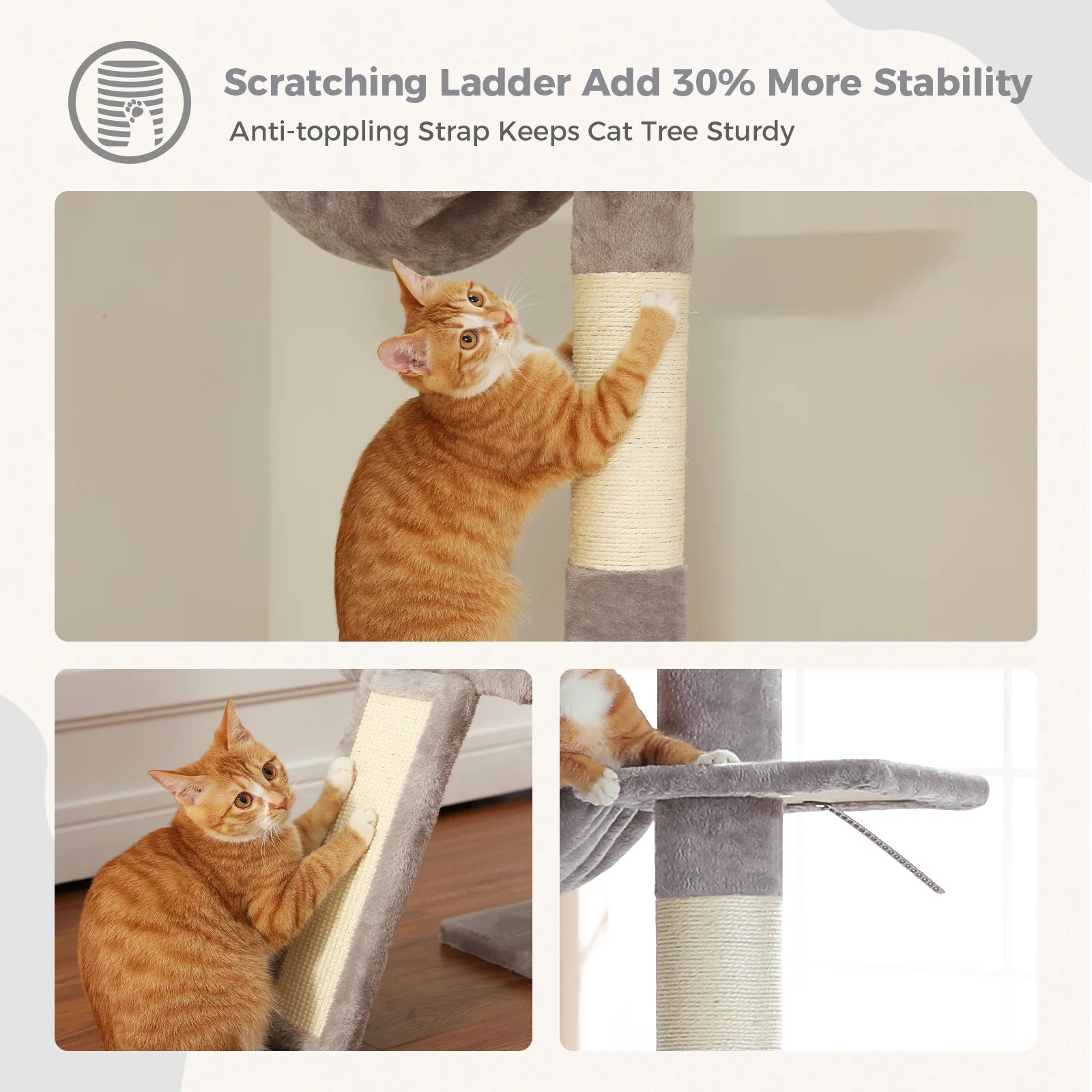 Premium Cat Scratching Post with Condo Bed - 32