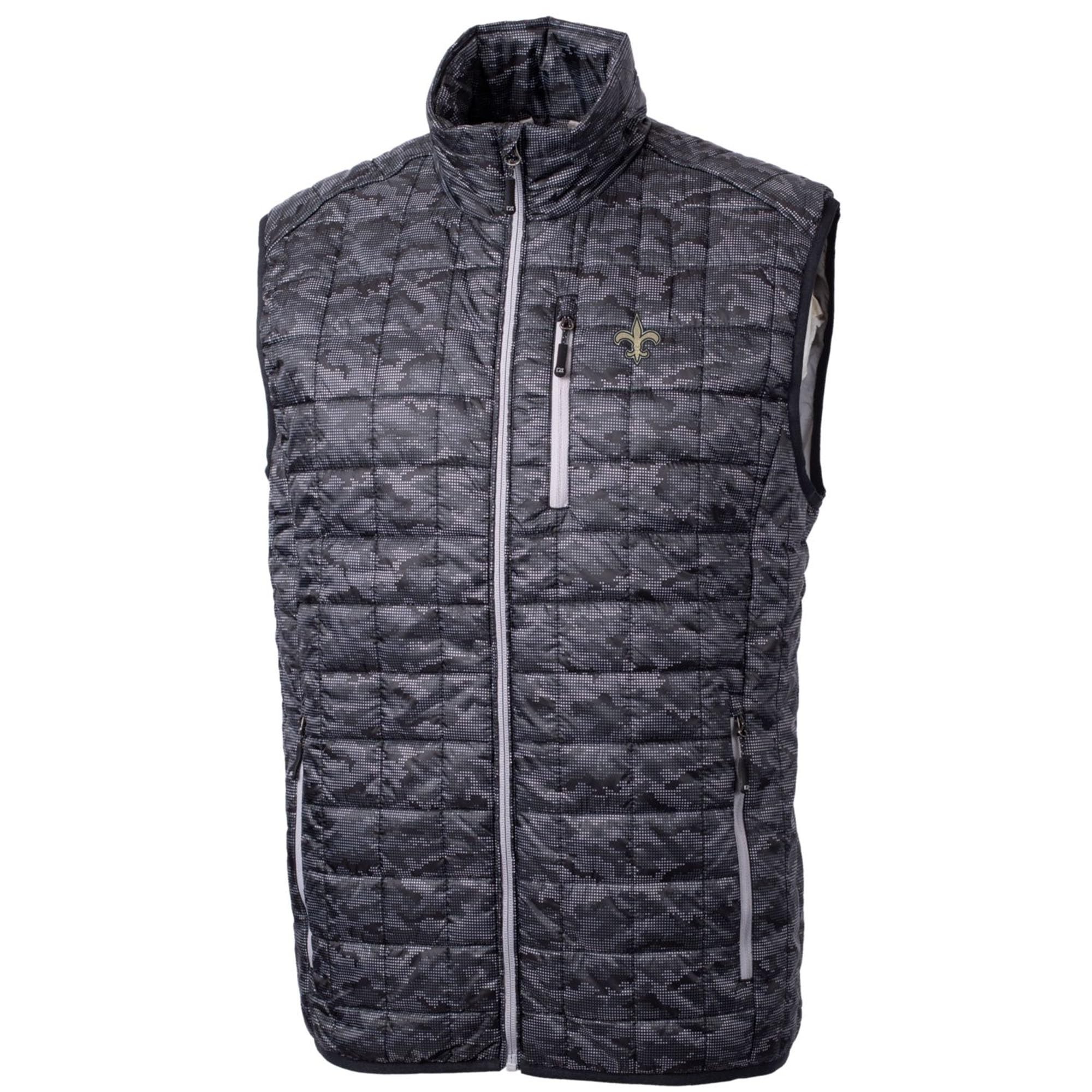 Cutter & Buck Men's NFL Rainier Printed Full-Zip Puffer Vest - Lightweight Insulated Jacket for Football Fans - Perfect for Tailgating, Game Days & Outdoor Activities