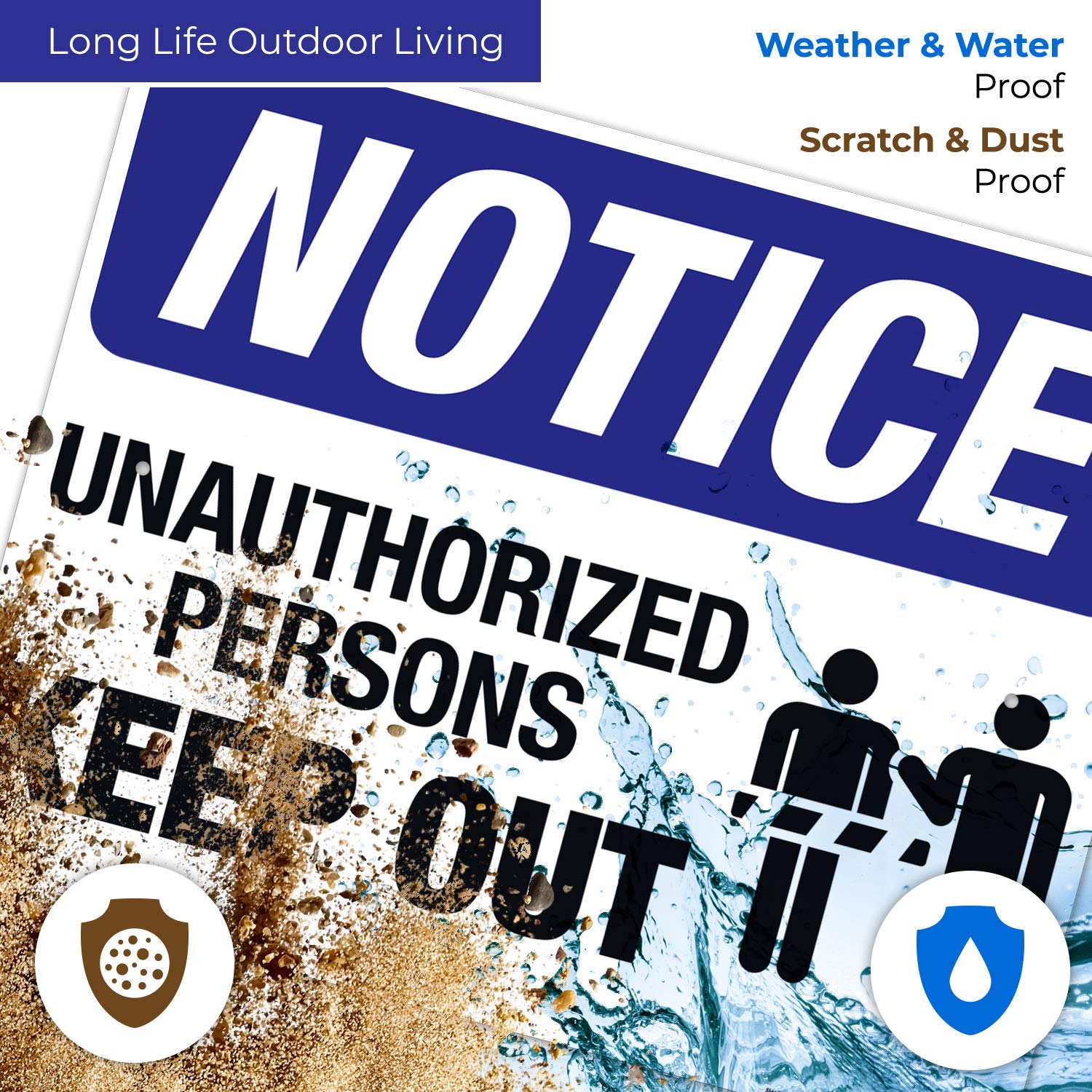 Unauthorized Persons Keep Out Sign - OSHA Compliant 24x30 Inches Rust-Free Aluminum Sign - Fade Resistant for Indoor & Outdoor Use - Made in USA - Perfect for Construction Sites, Warehouses & Restricted Areas