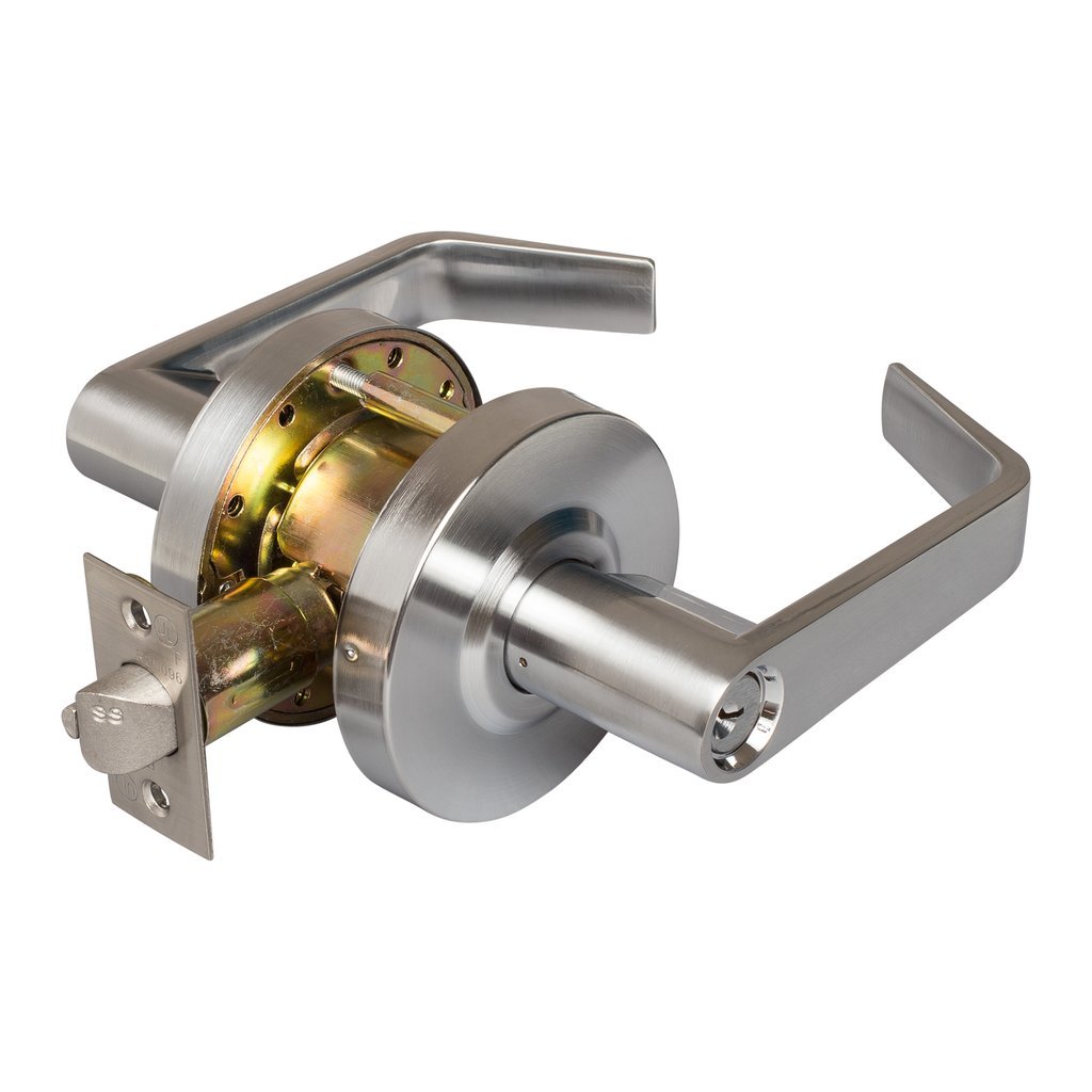 Vigilant Commercial Door Lever Set - Classroom Keyed Function & UL Fire Rated - Ideal for Schools, Offices & High-Traffic Areas